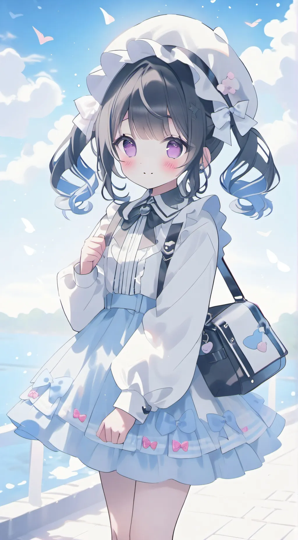 ai character: School girl lily!  background