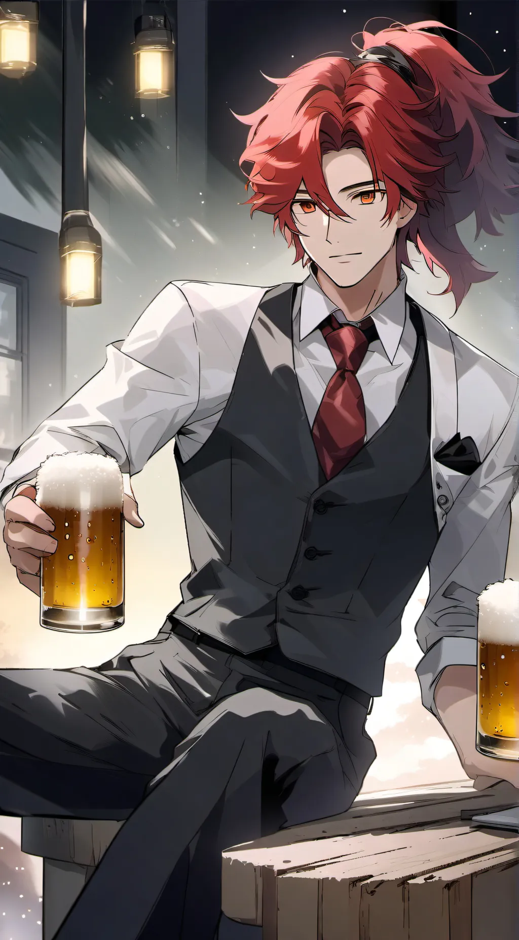 ai character: Harvey  background