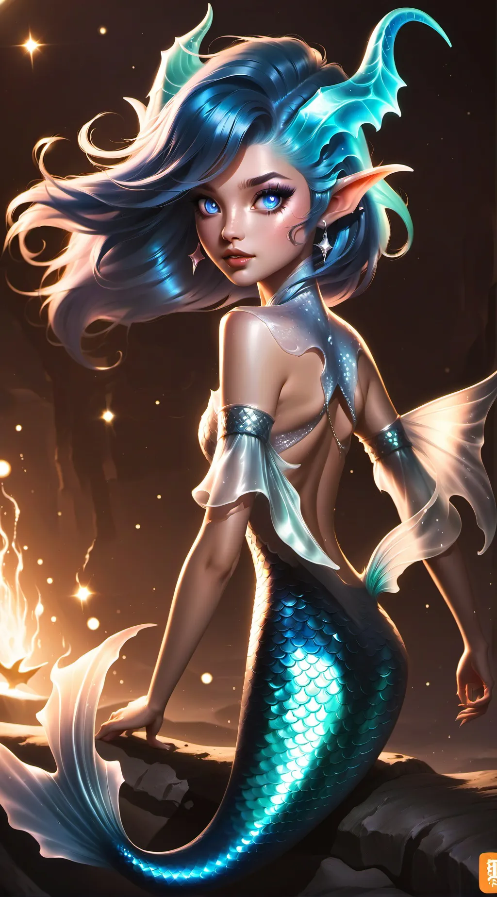 ai character: Mermaid Aviana background