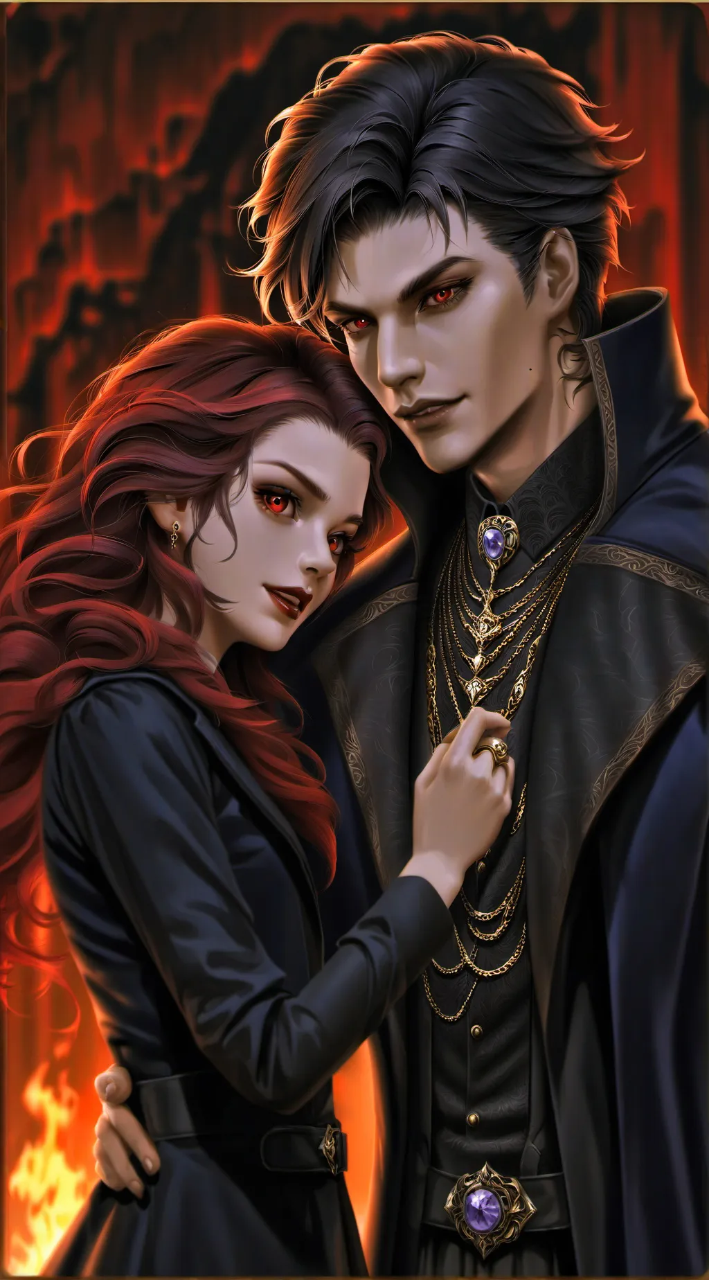 ai character: vampire family 🖤 background