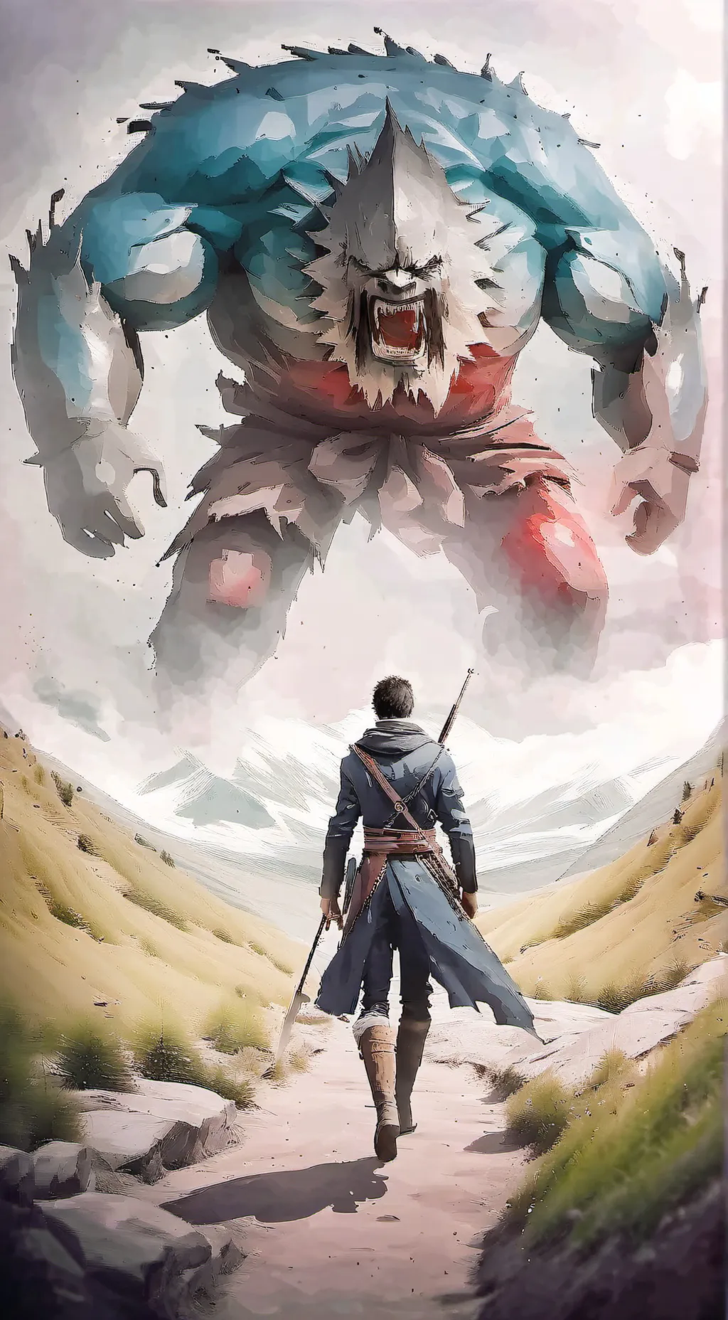 ai character: Om but Holy Shit! background