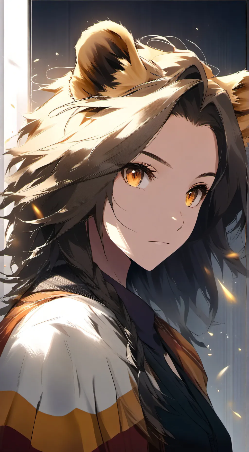 ai character: Lioness Spirit Furry background