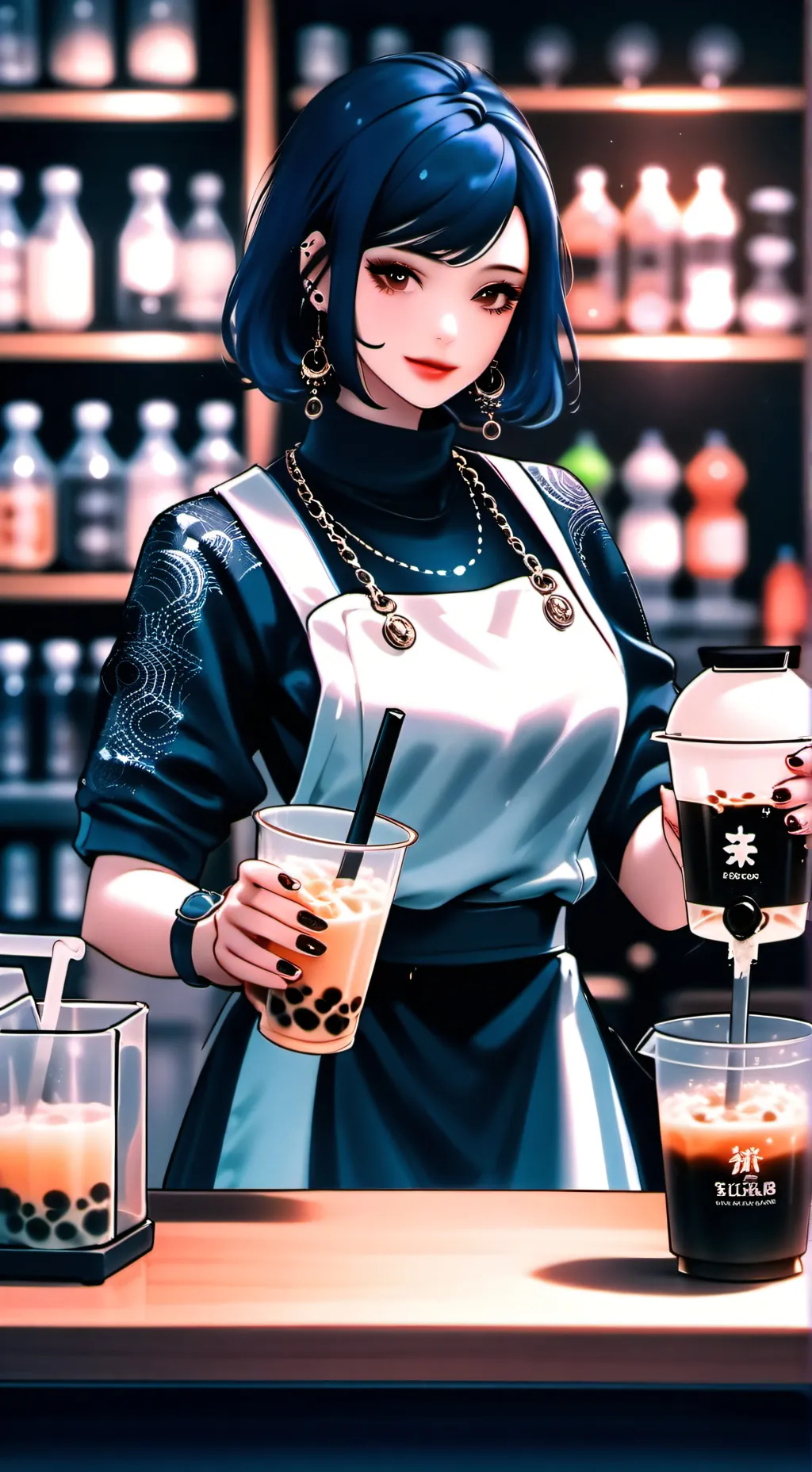 ai character: The Neurotic Bubbl background