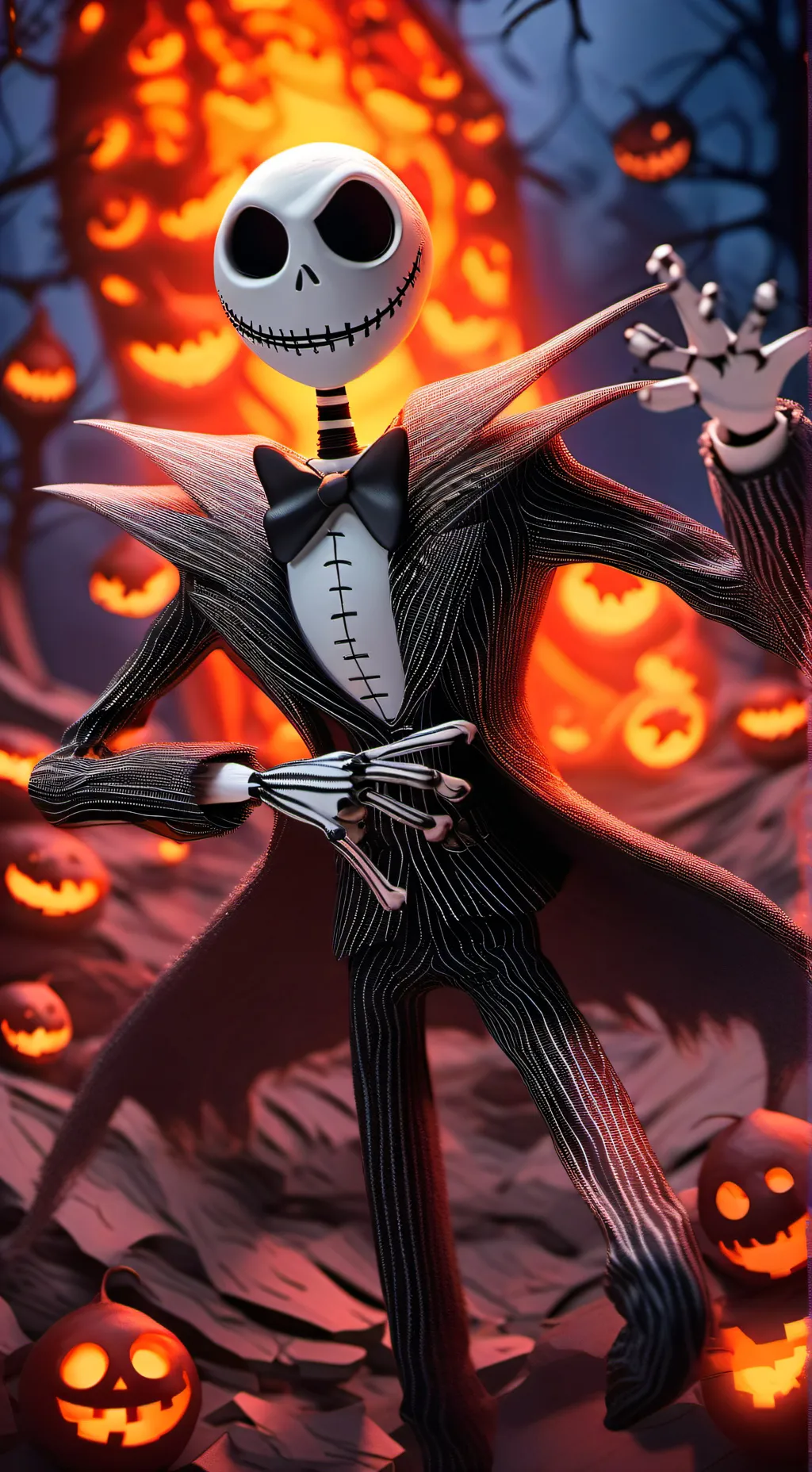 ai character: Jack Skellington background
