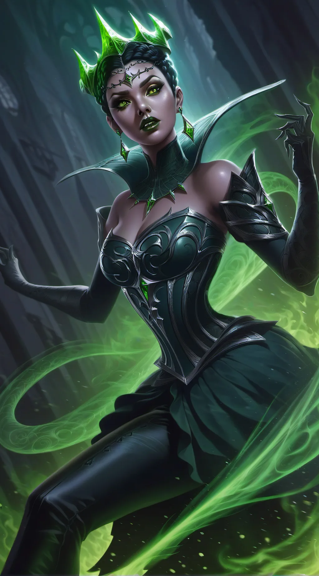 ai character: Bruna😈💜🖤 background