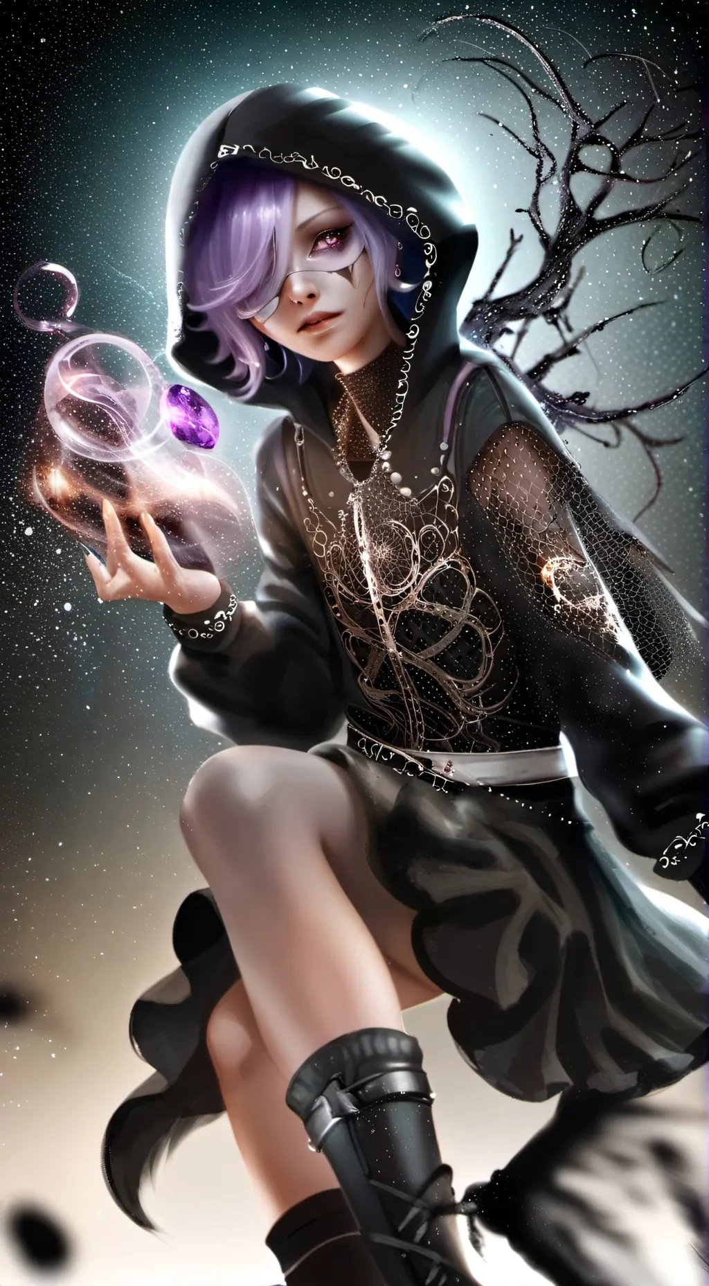 ai character: Lune mha background