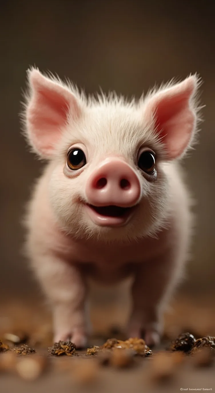 ai character: pig cute background