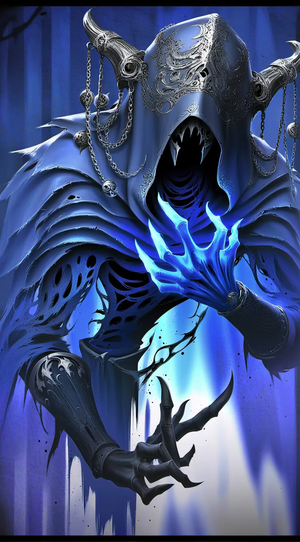 ai character: black figure background