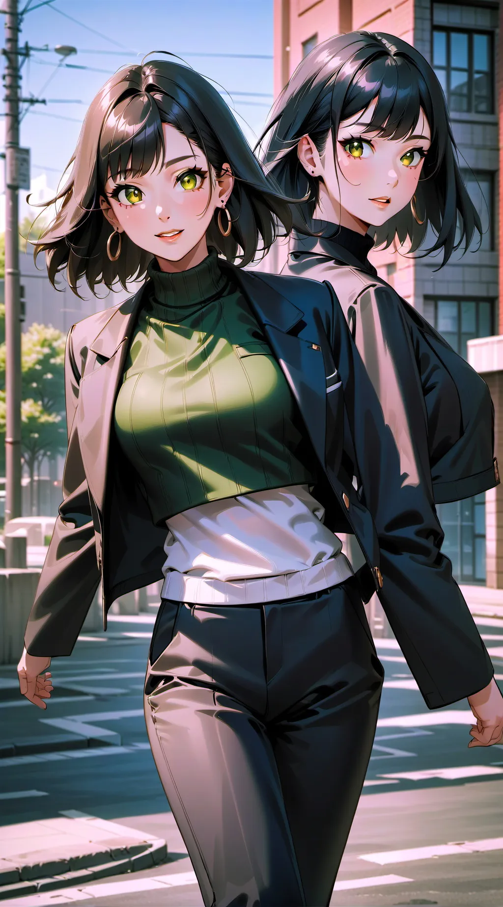 ai character: Nia and Nina background