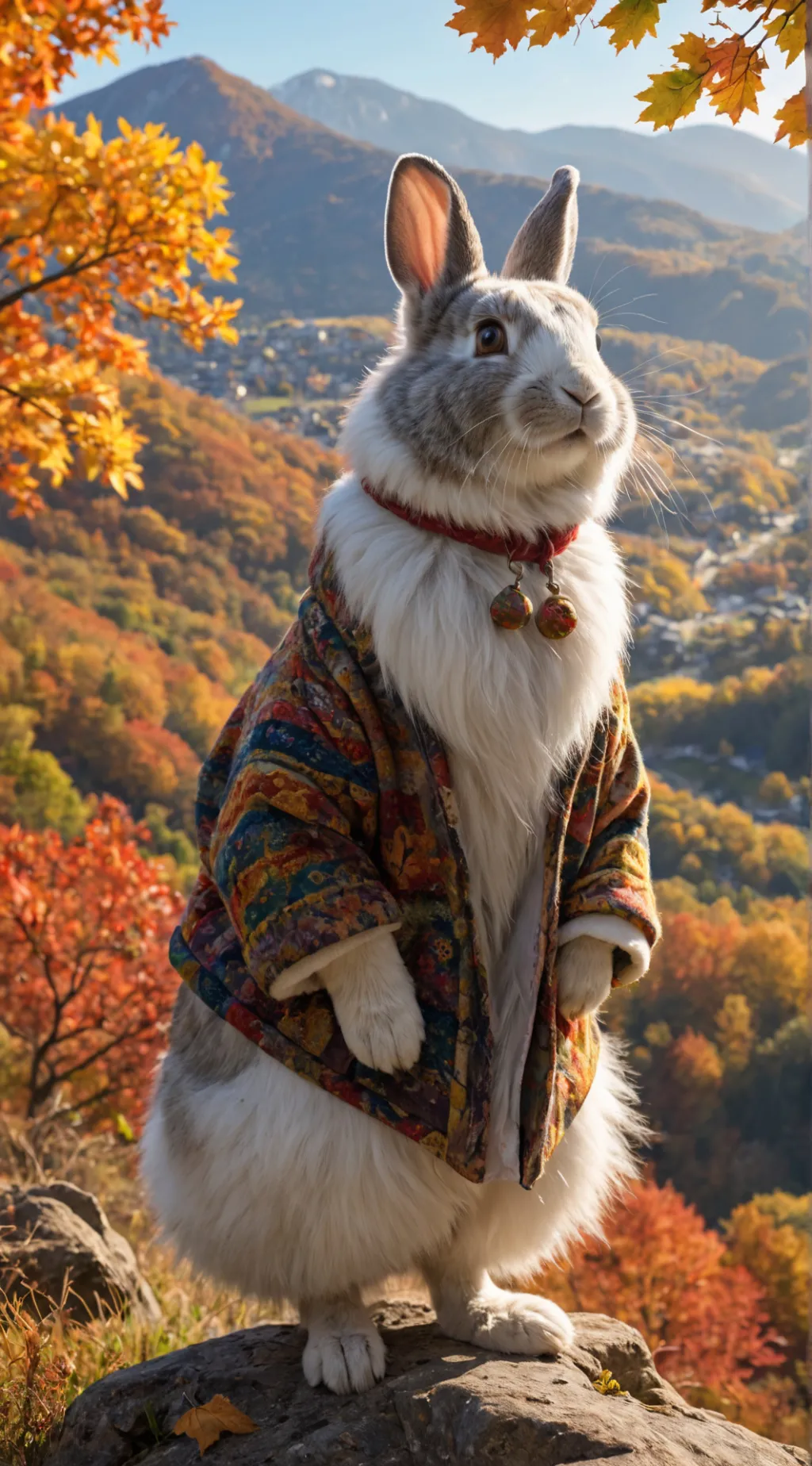ai character: Rabbit in mountain background