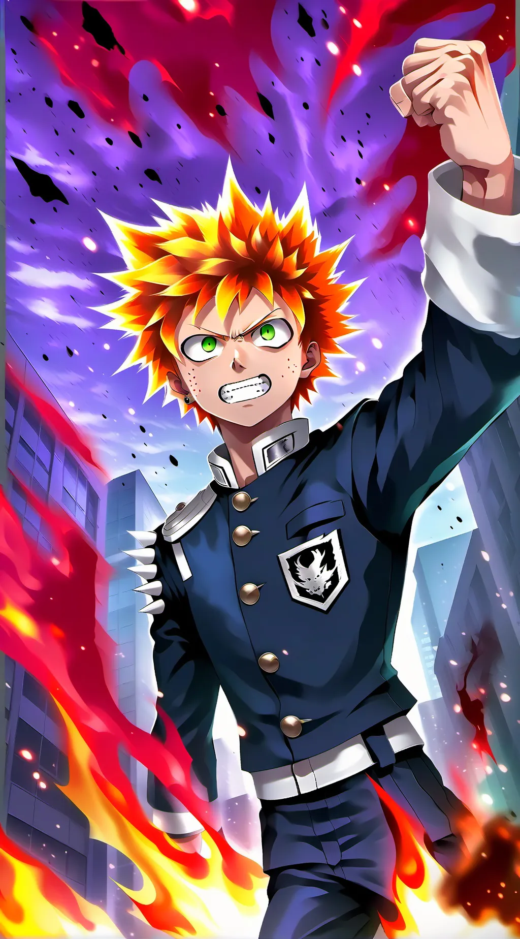 ai character: Katsuki Bakugo background