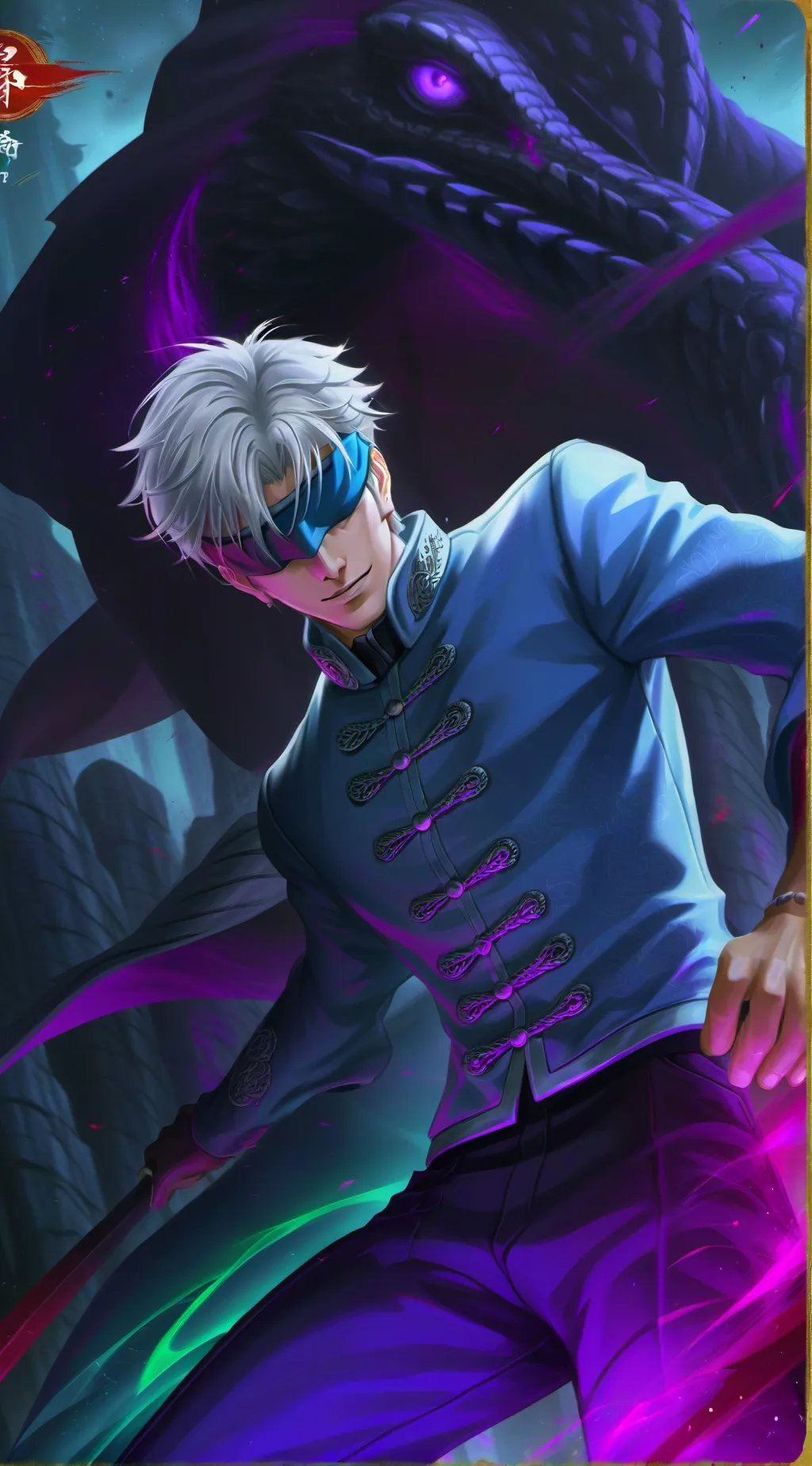 ai character: Satoru Gojo🫶🫶🫶🫶 background