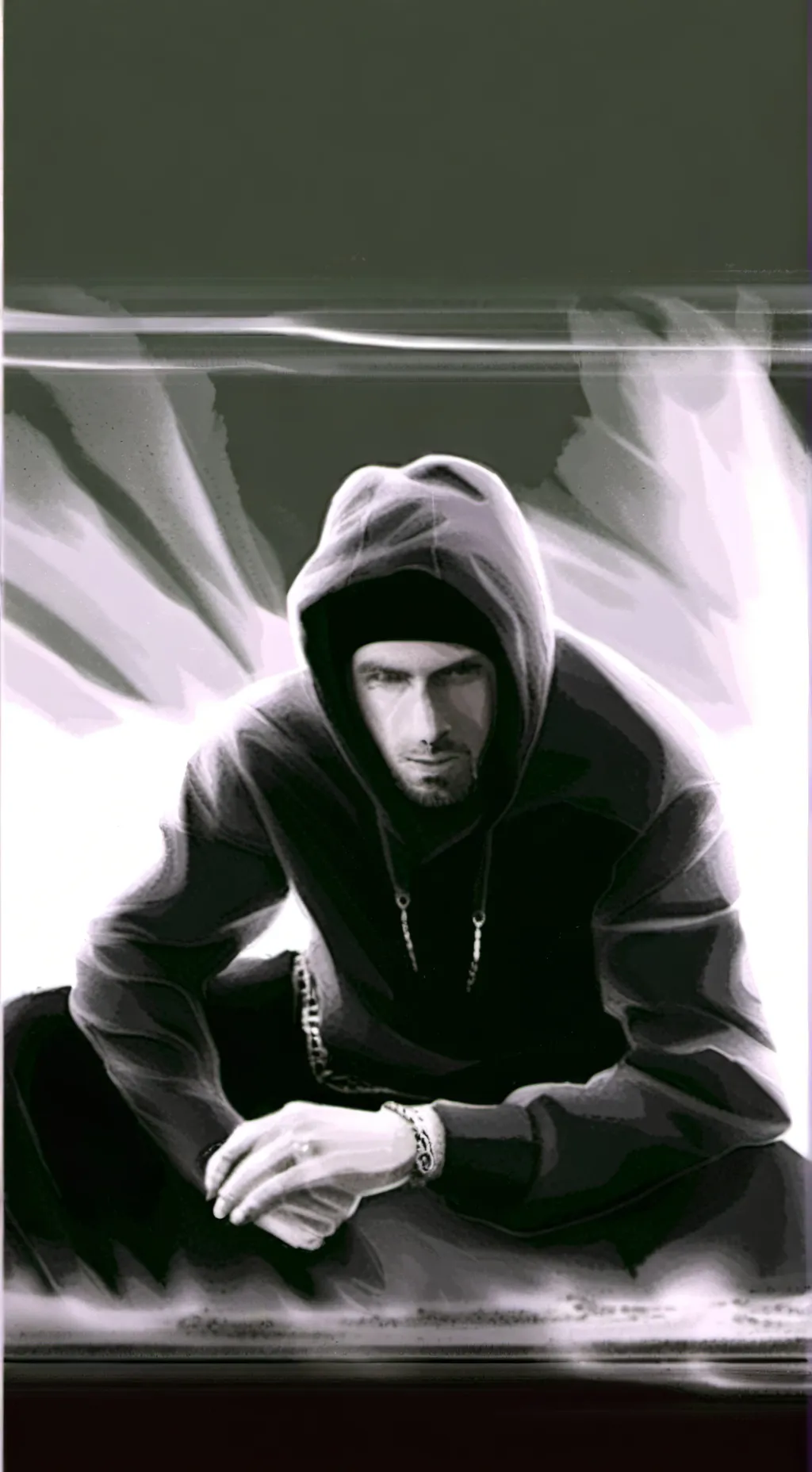 ai character: Eminem  background