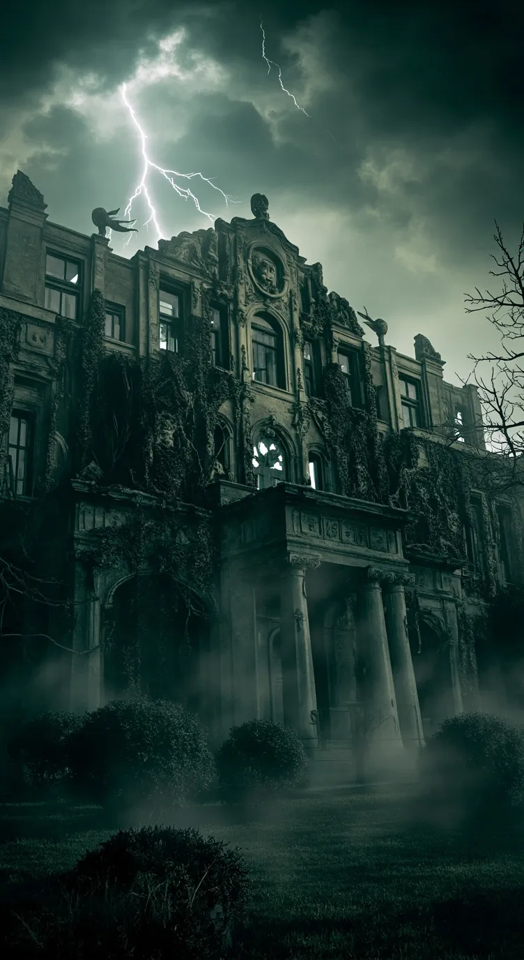 ai character: haunted college background