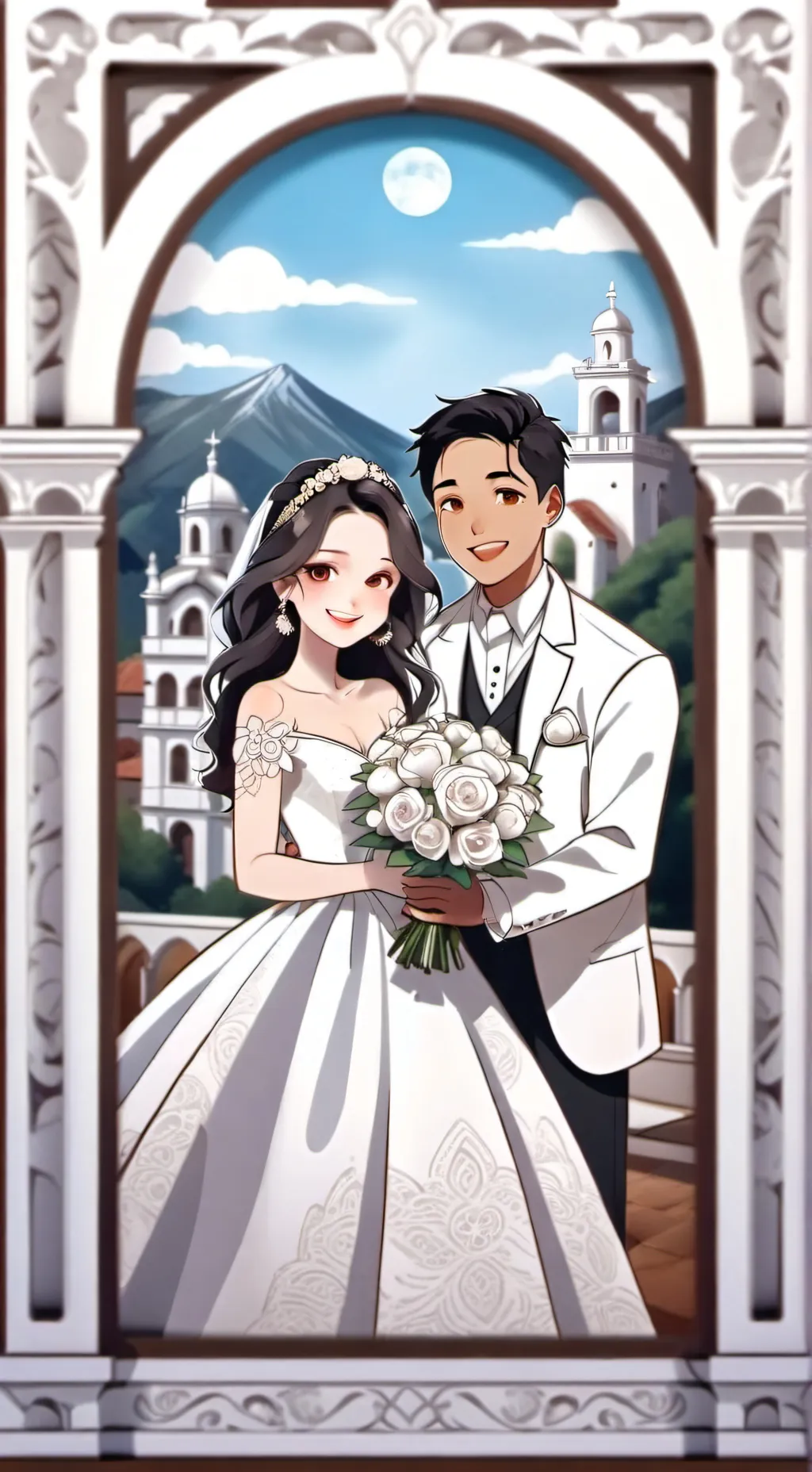 ai character: (Wedding day) background