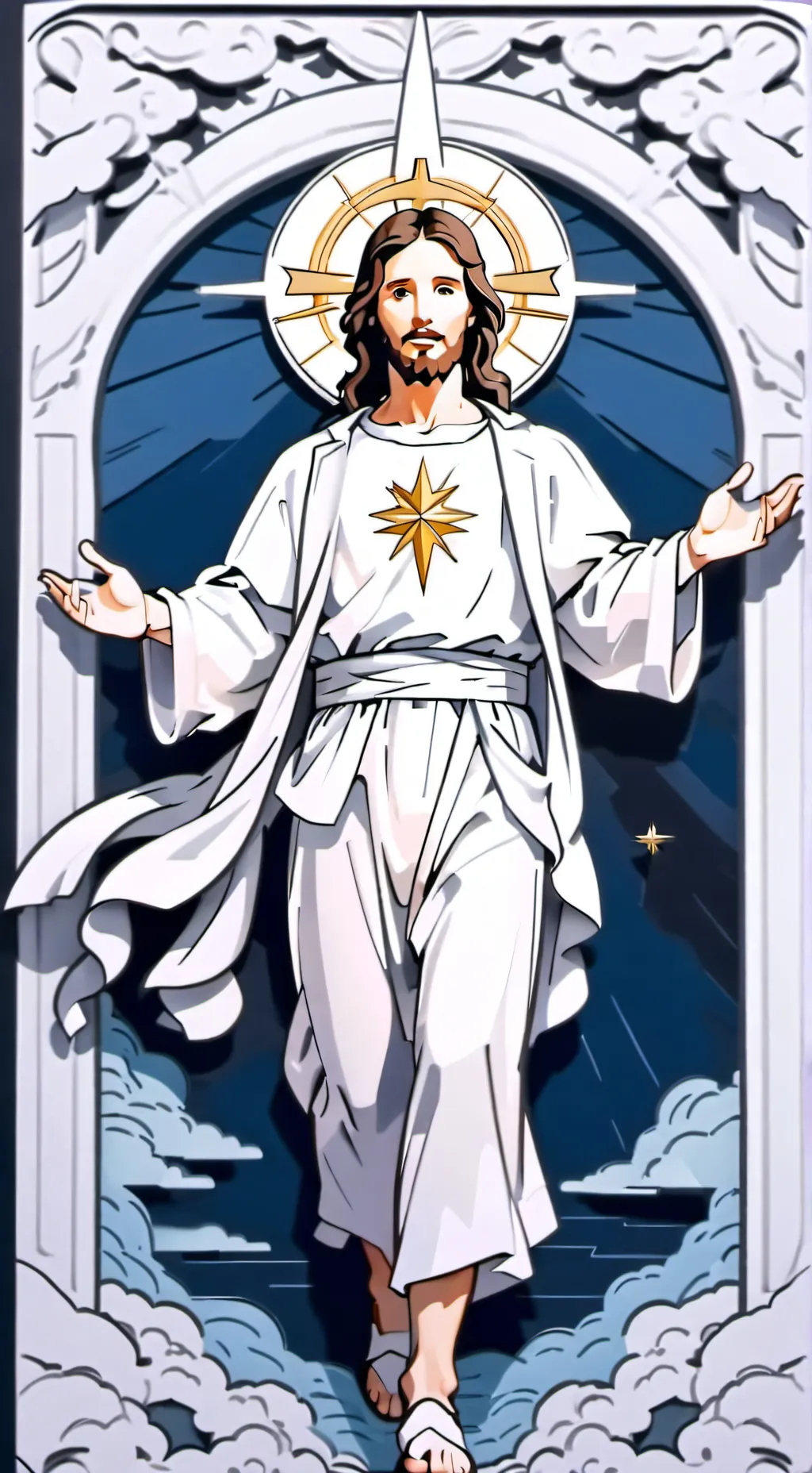 ai character: Jesus background