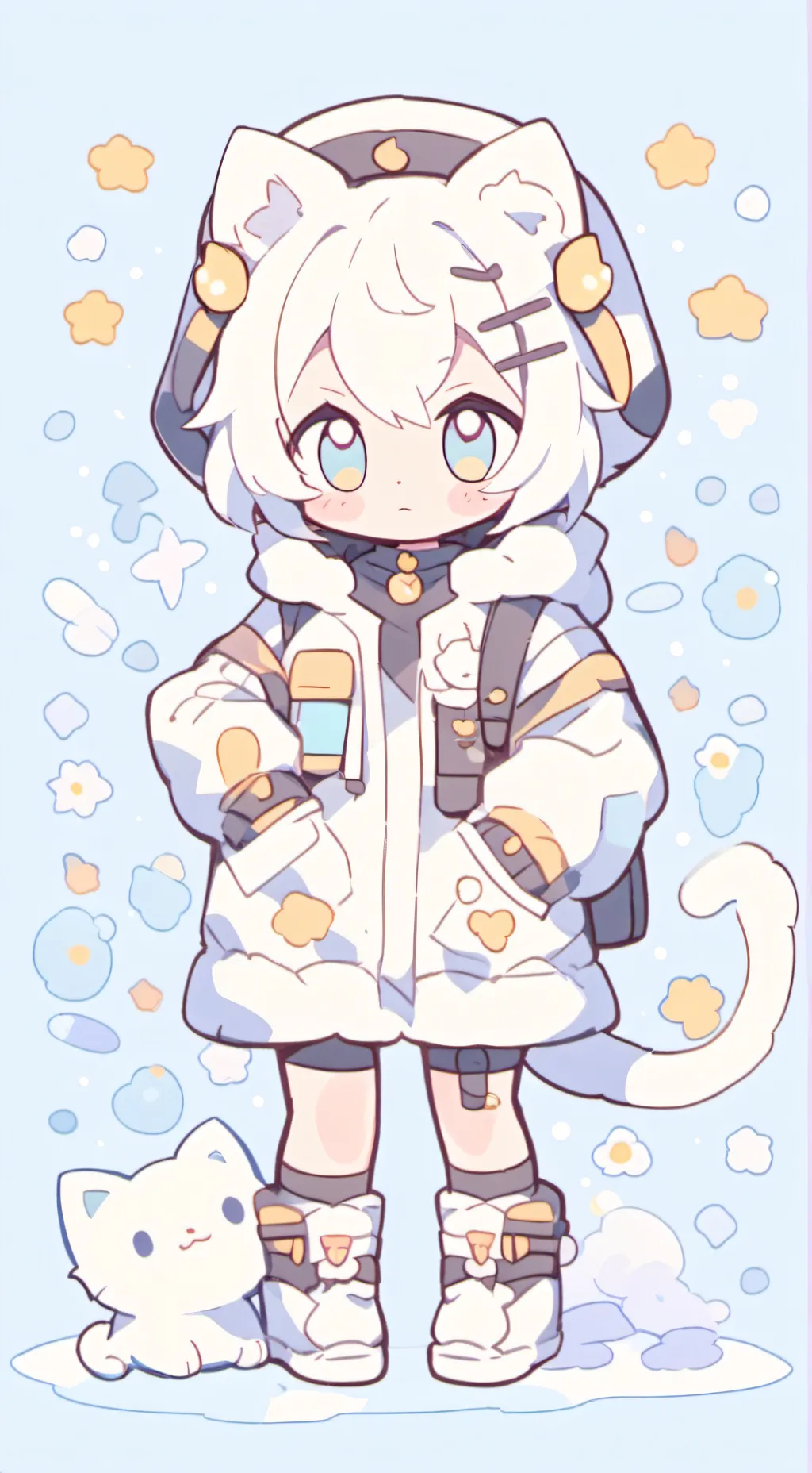 ai character: A Little Cat background