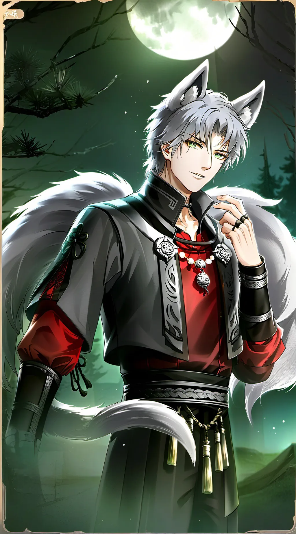 ai character: Moony Paw Spirit background