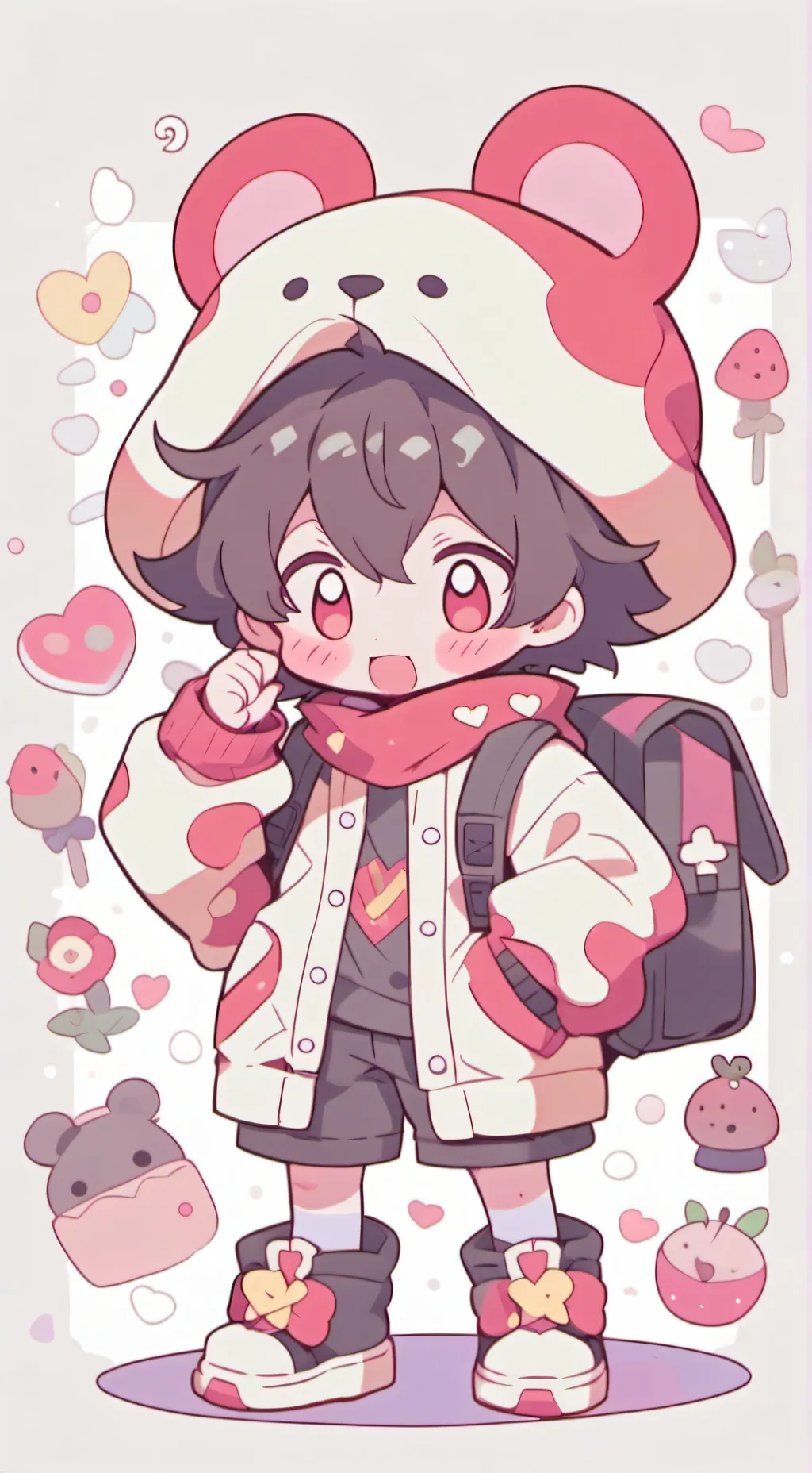 ai character: PURPLE GUY  background