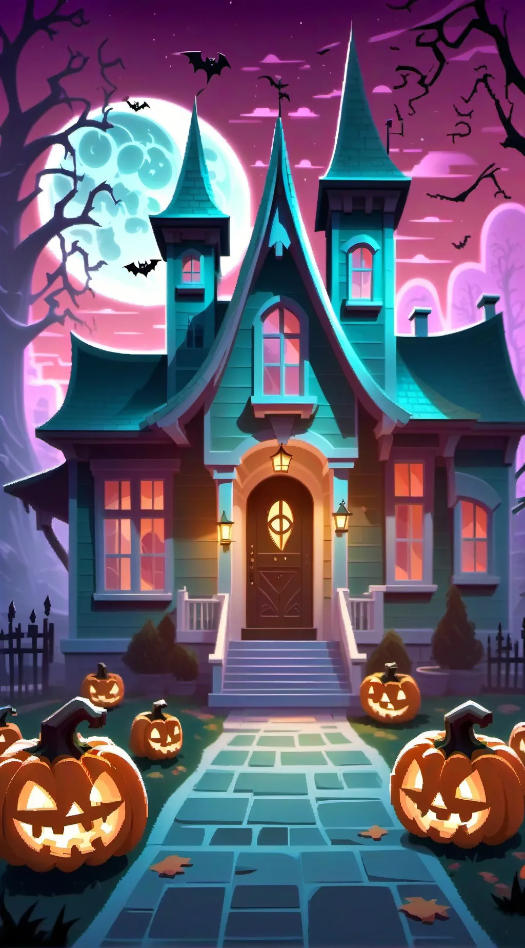 ai character: halloween toons background