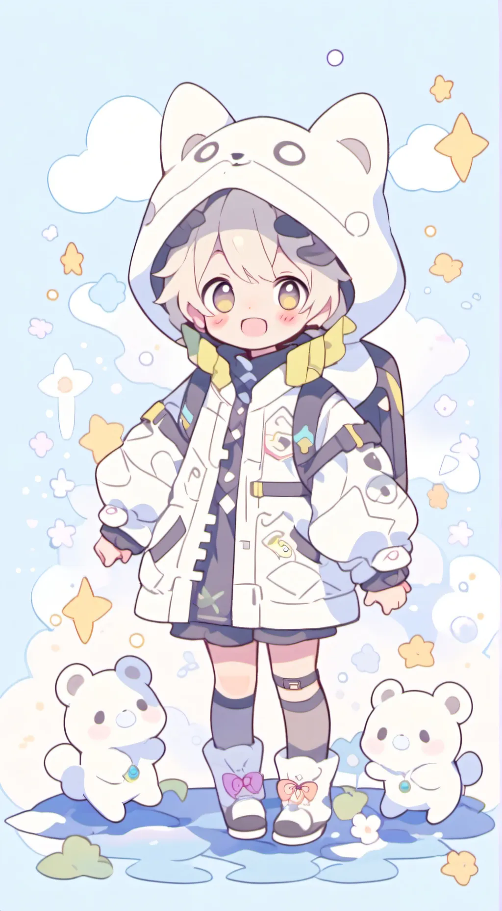 ai character: cute baby background