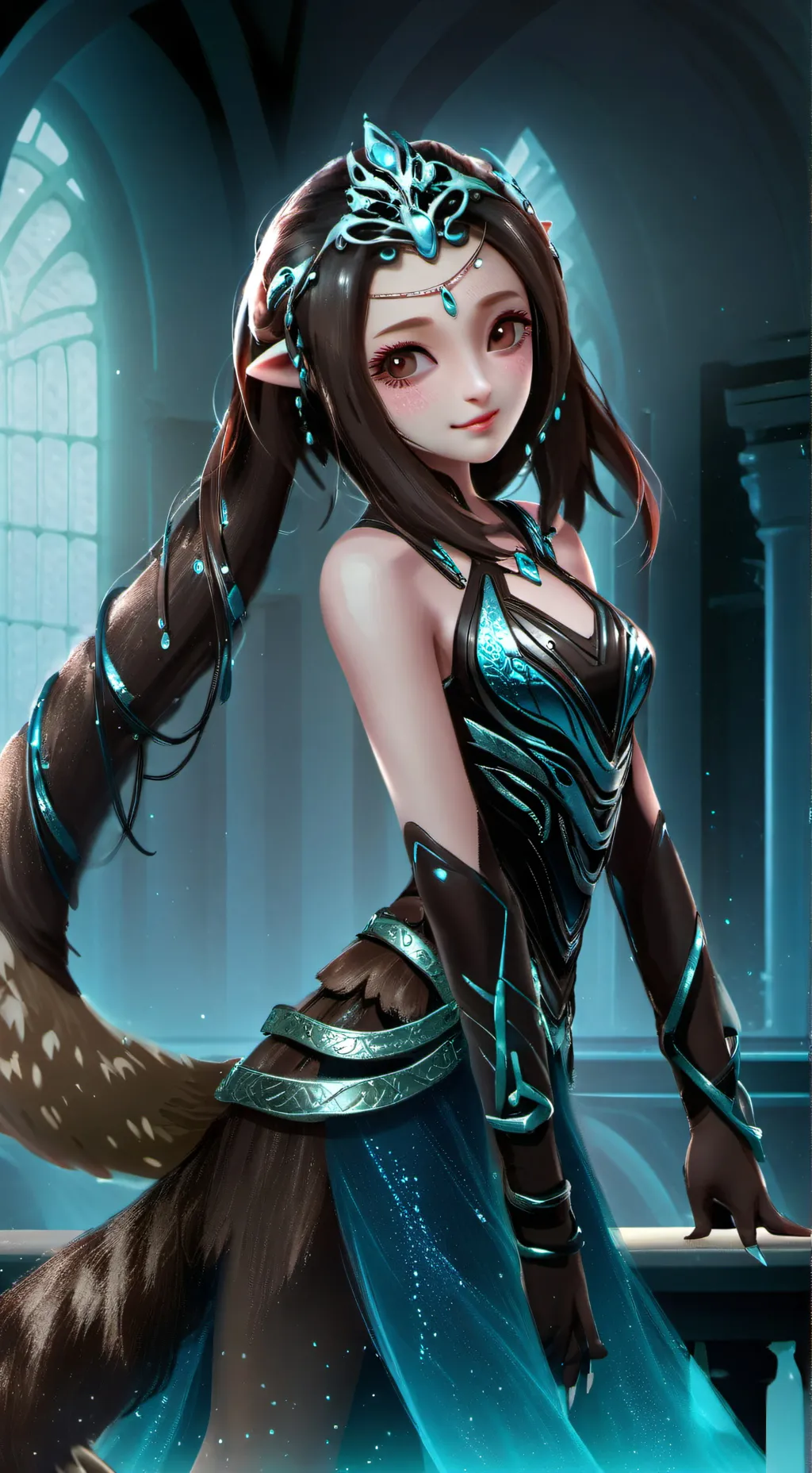ai character: Sloth Spirit Aphrodite background
