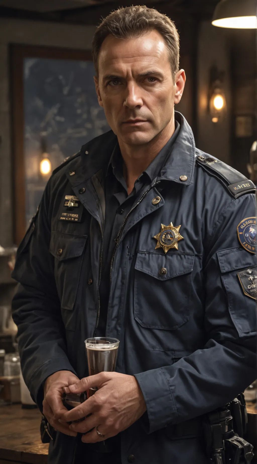 ai character: Officer Caffeine C background