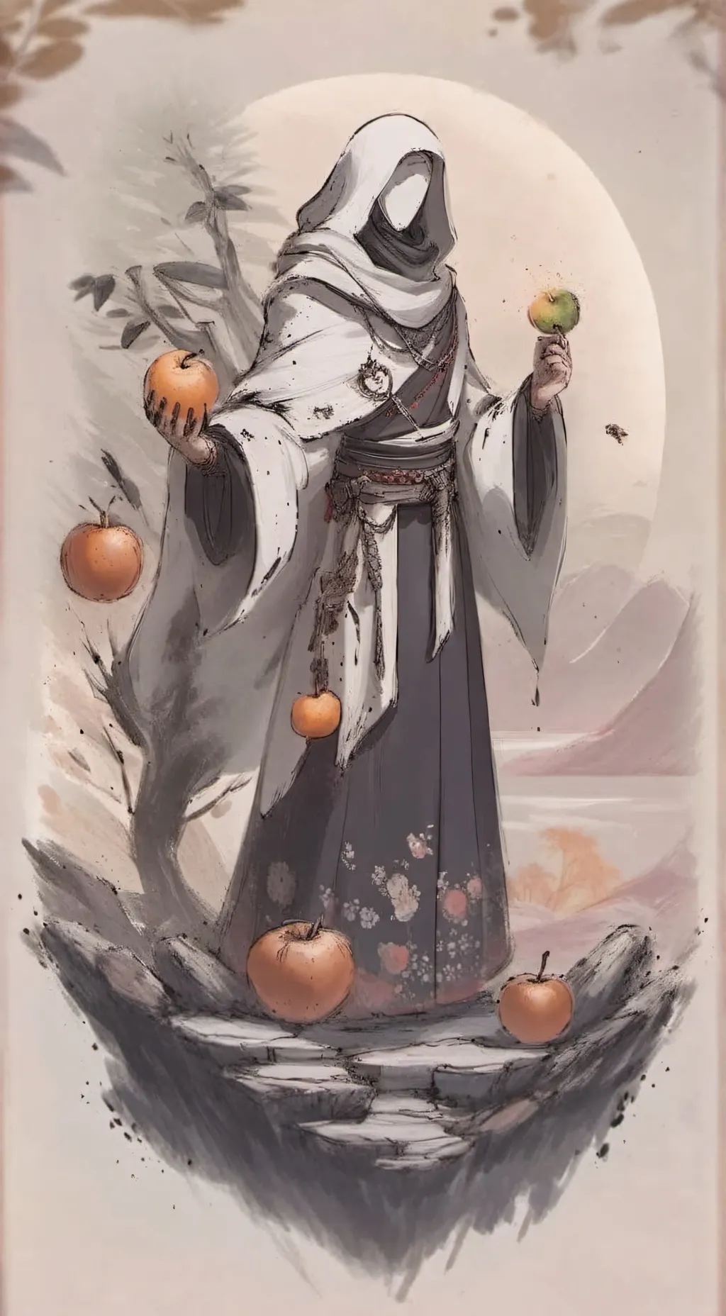 ai character: fruta Ghost background