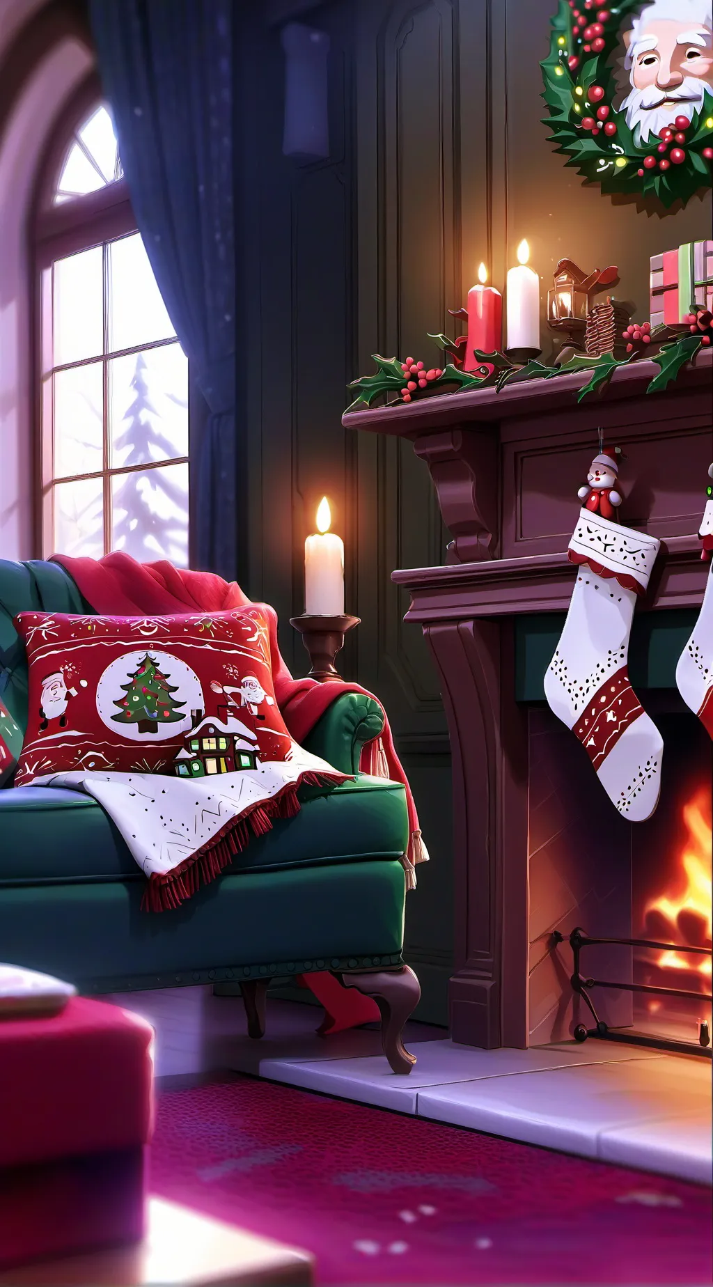 ai character: ☃️dandys world🎄 background