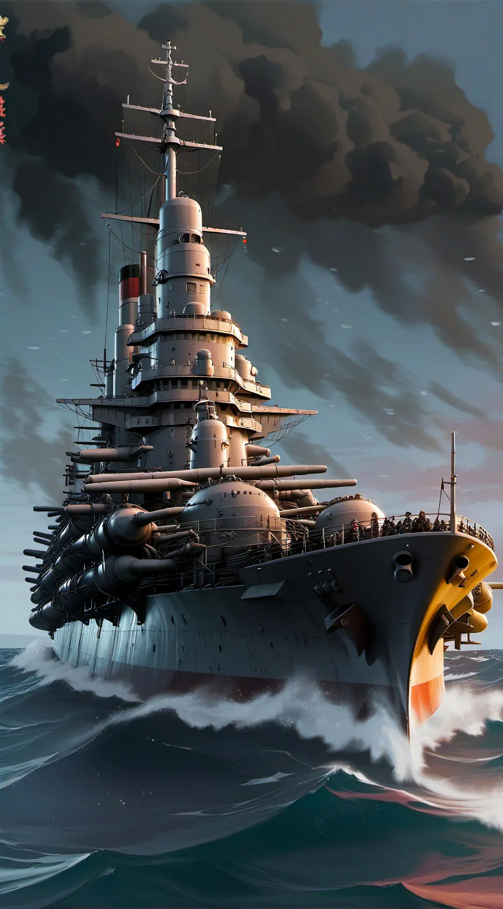 ai character: DKM Bismarck WW2 background