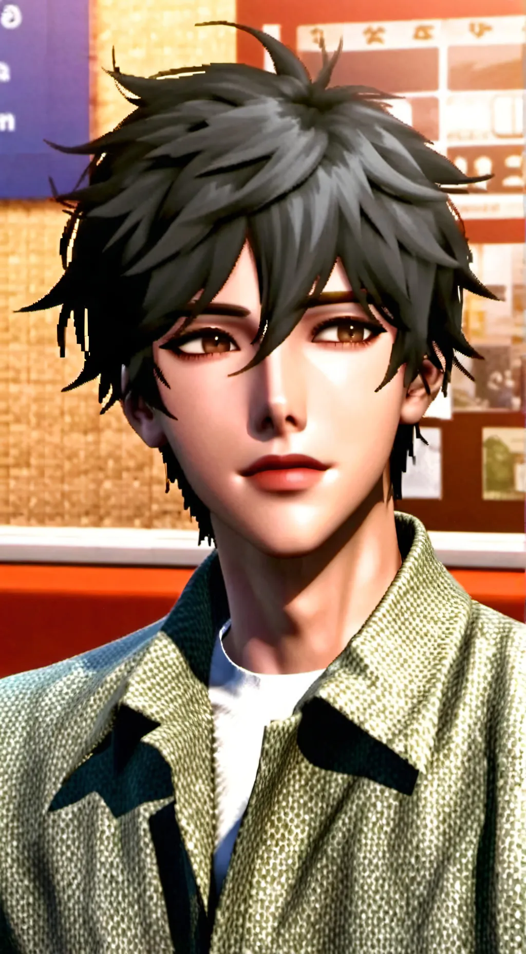 ai character: SHU SHAY CHAN background