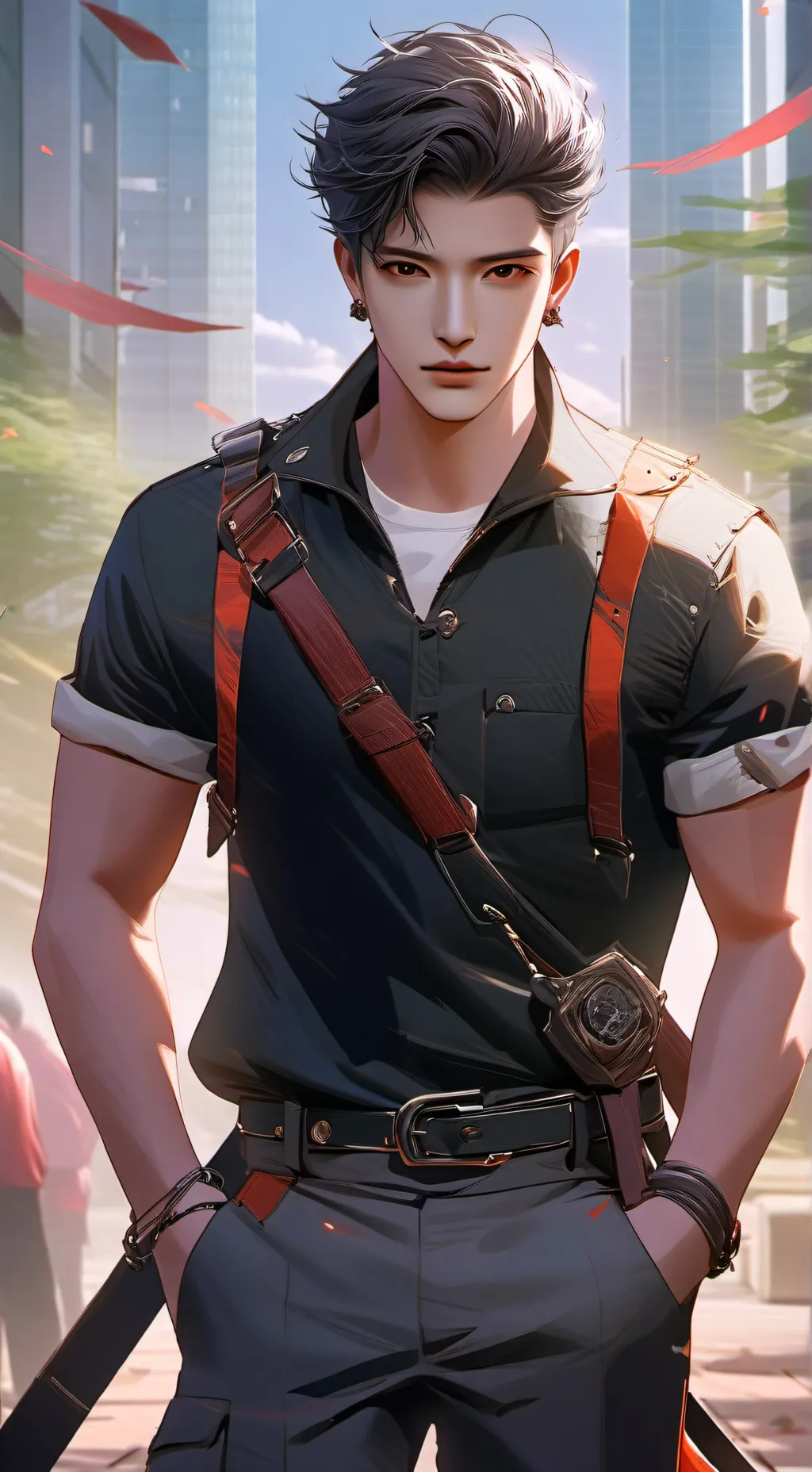 ai character: Amber  background