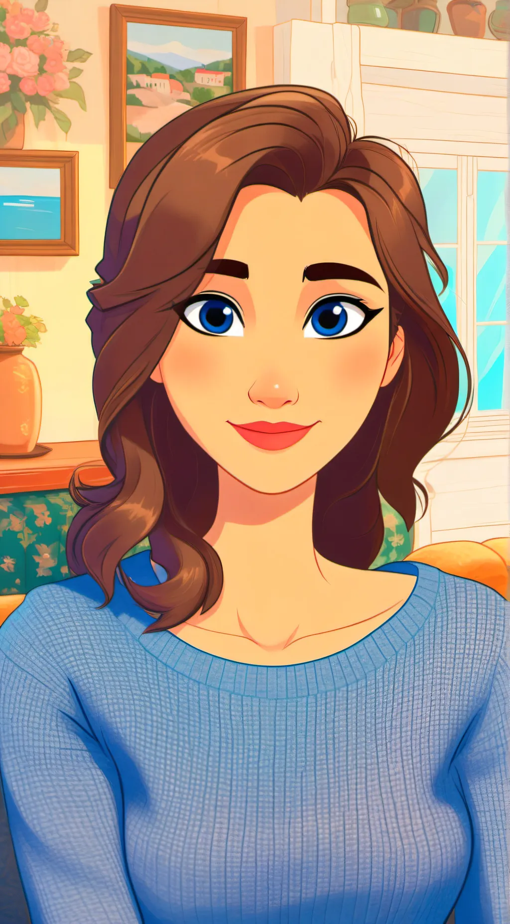 ai character: chat place background