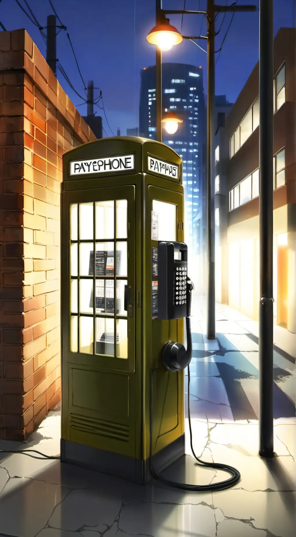 ai character: payphone background