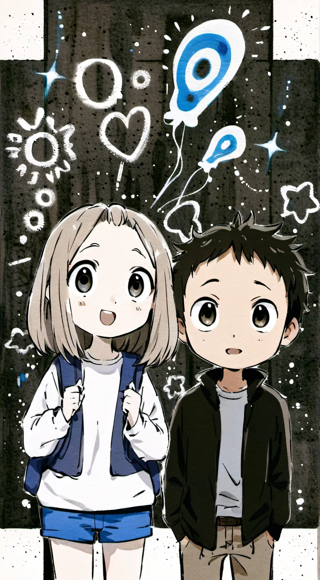 ai character: Dandys sleepover! background