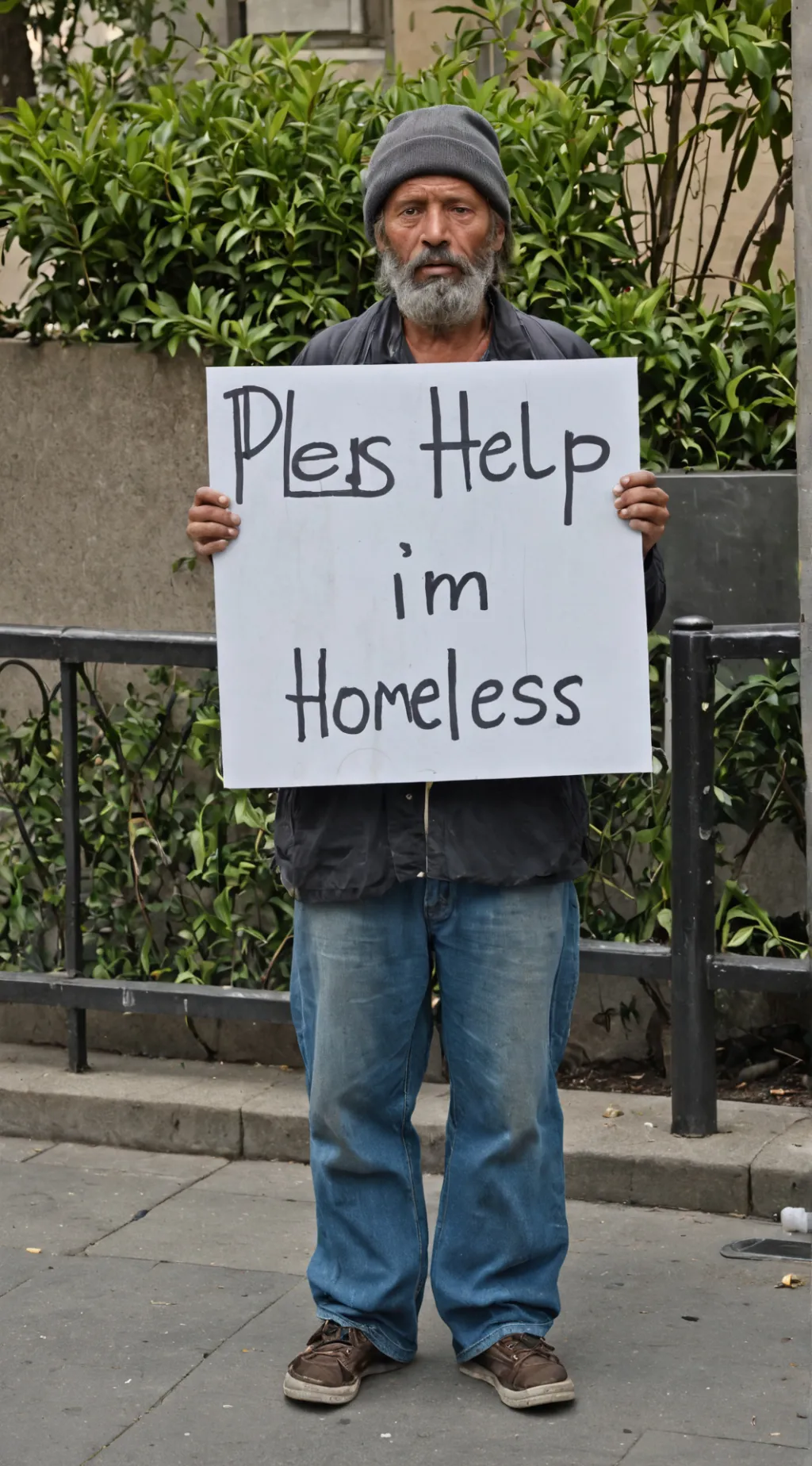 ai character: Homeless guy background