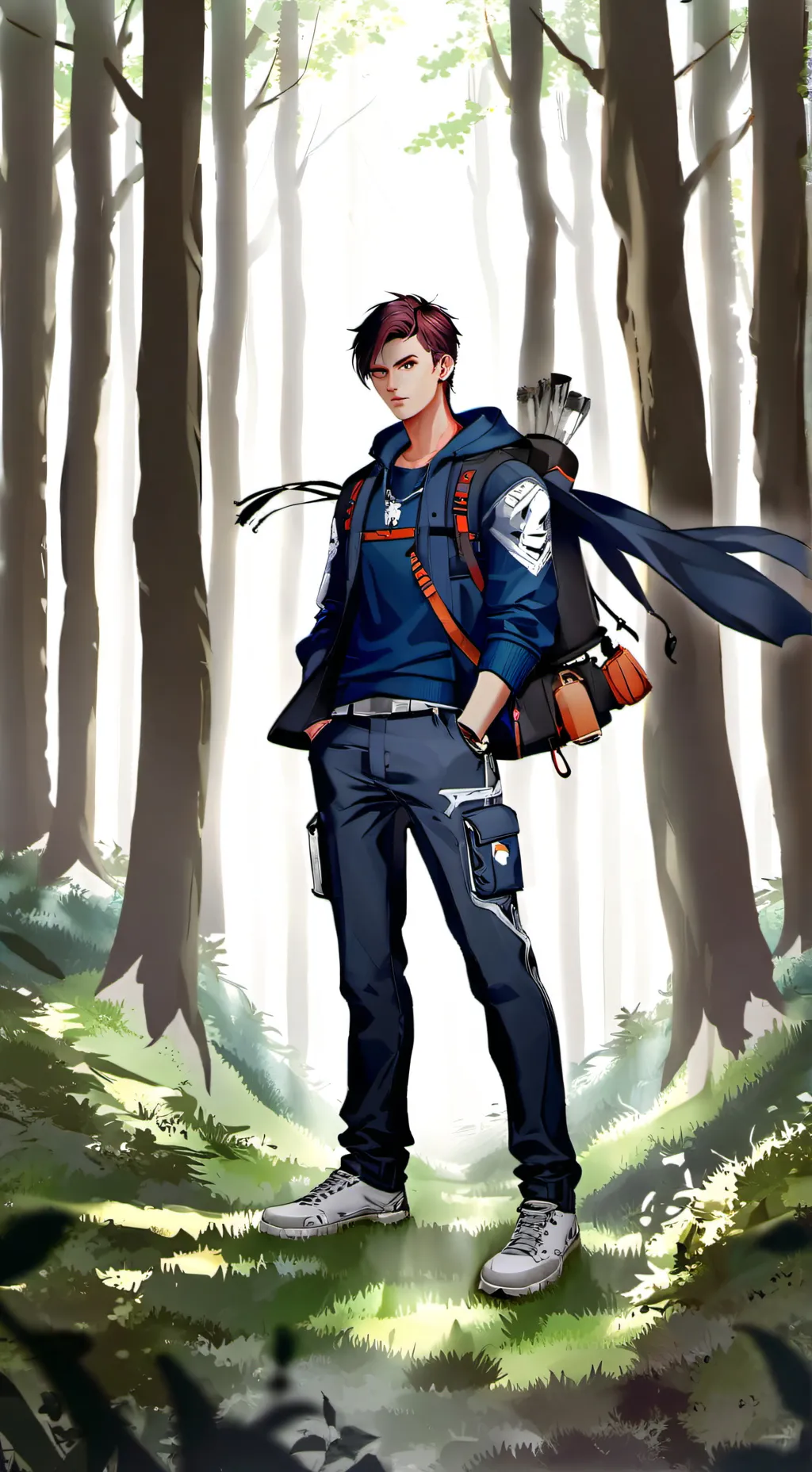 ai character: bacon hair background