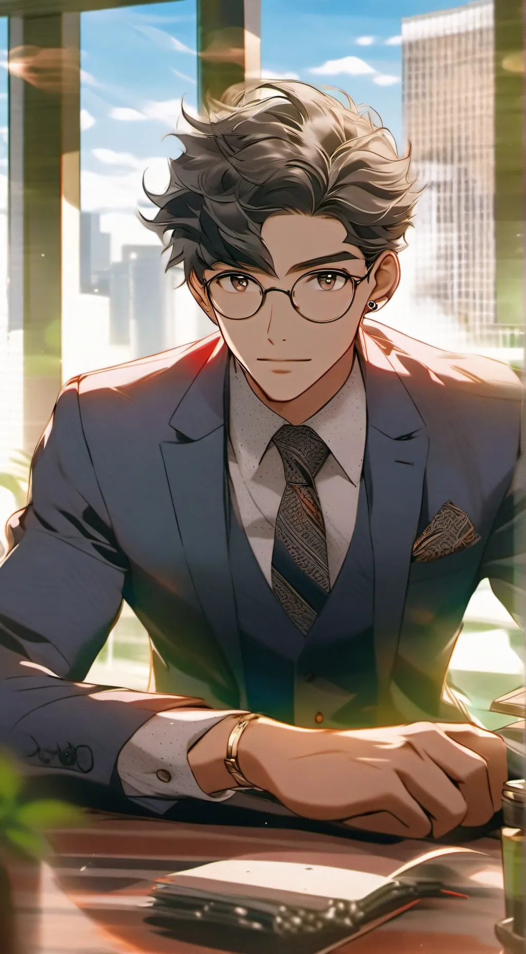 ai character: Cray background