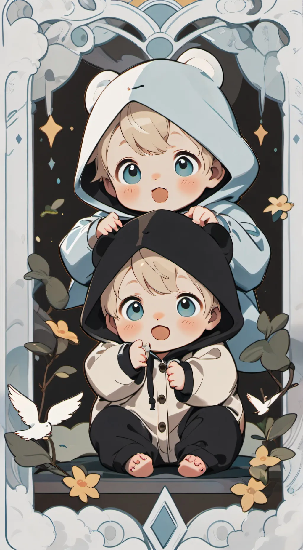 ai character: babies world background