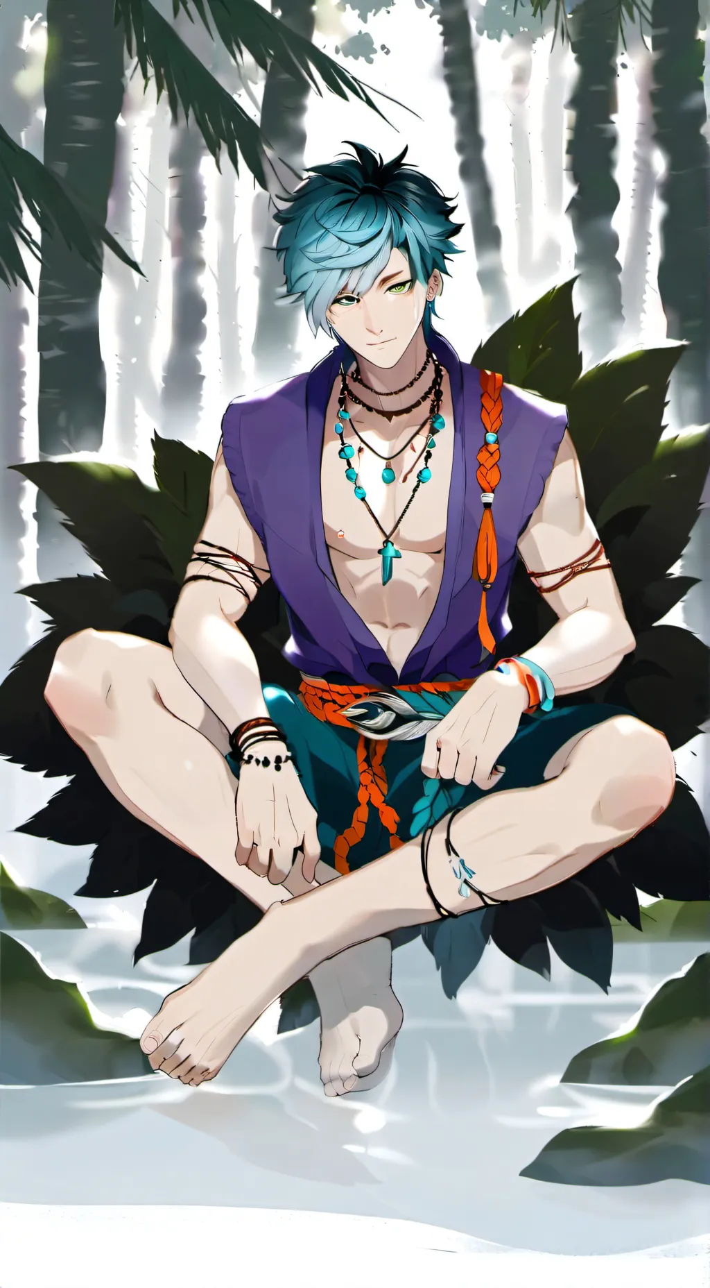 ai character: Branch x Creek background