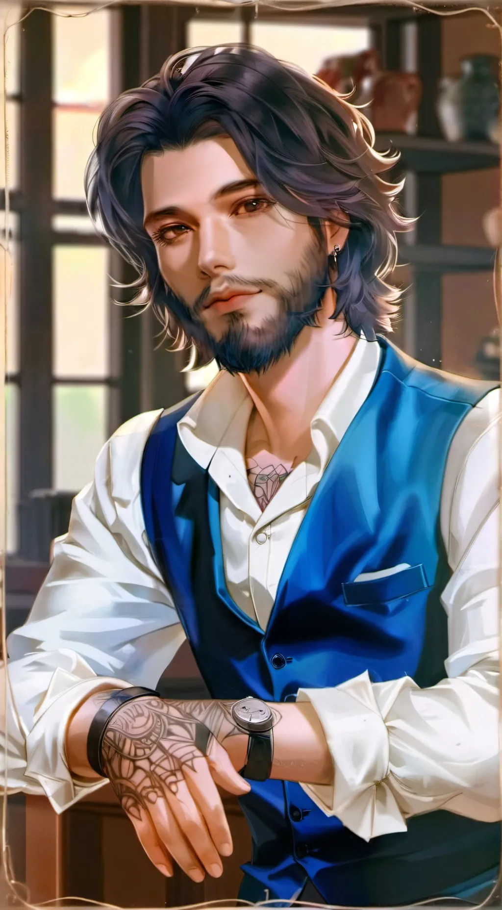 ai character: Dark background