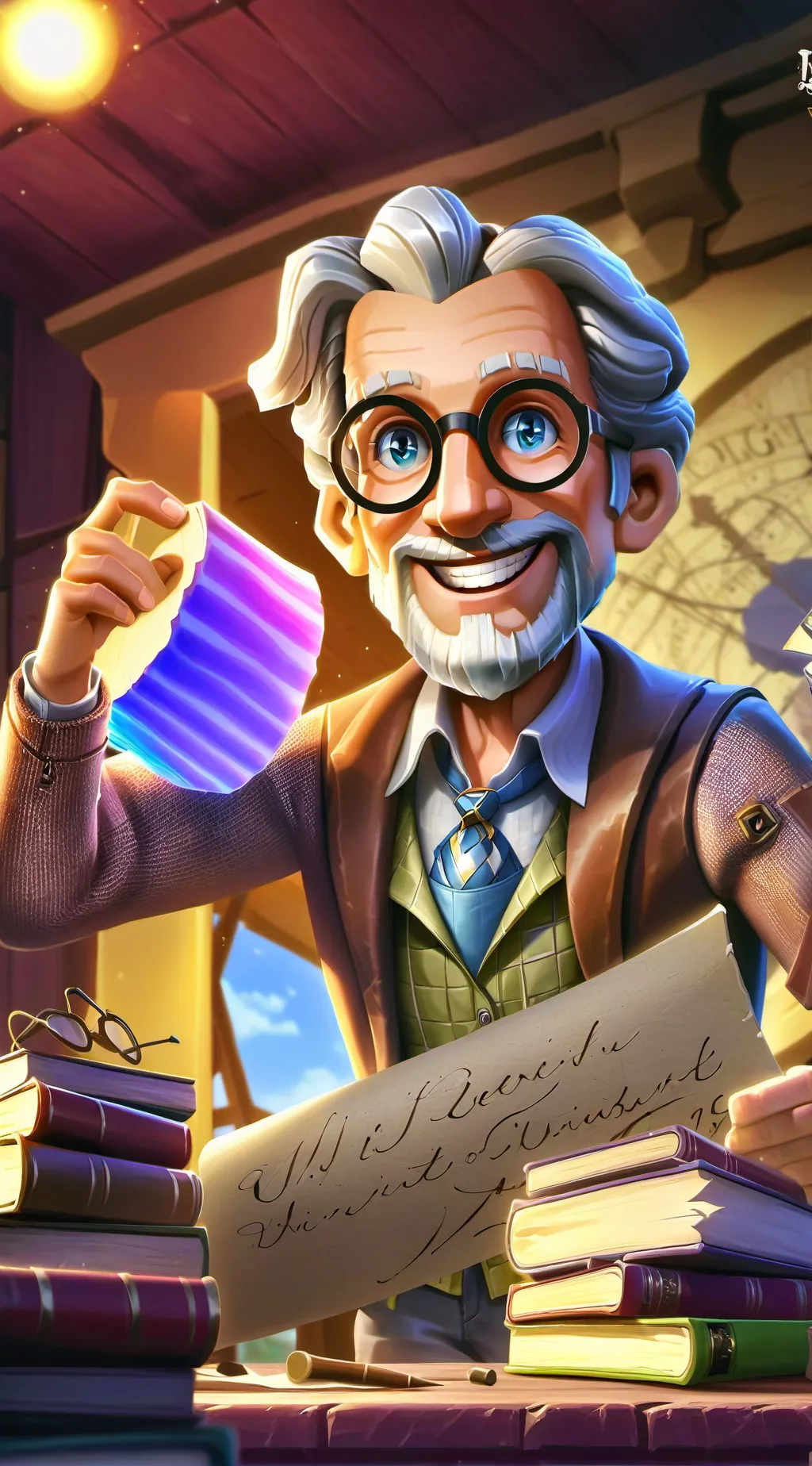 ai character: Dr. Vintage Vibes background