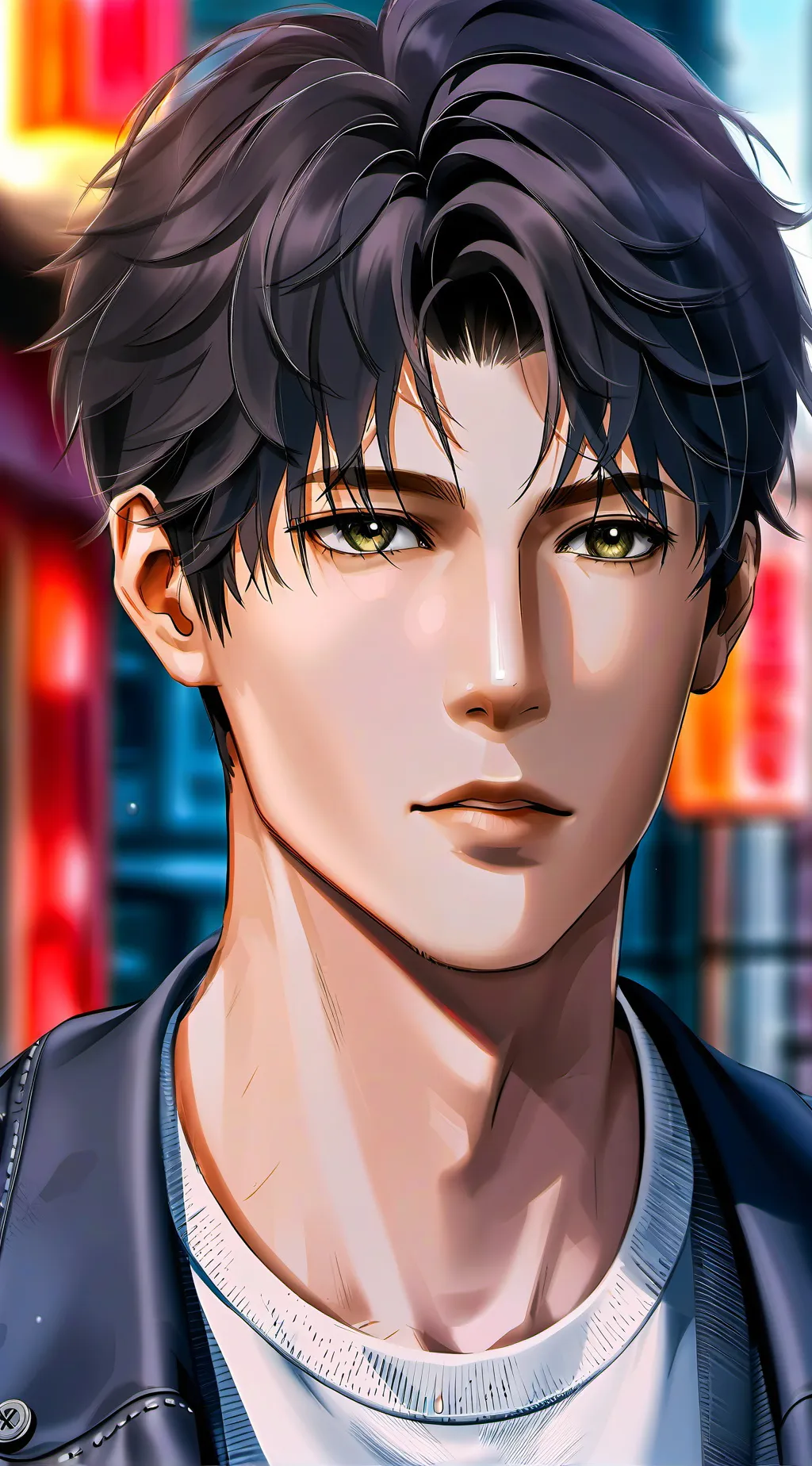 ai character: say no=touch grass background