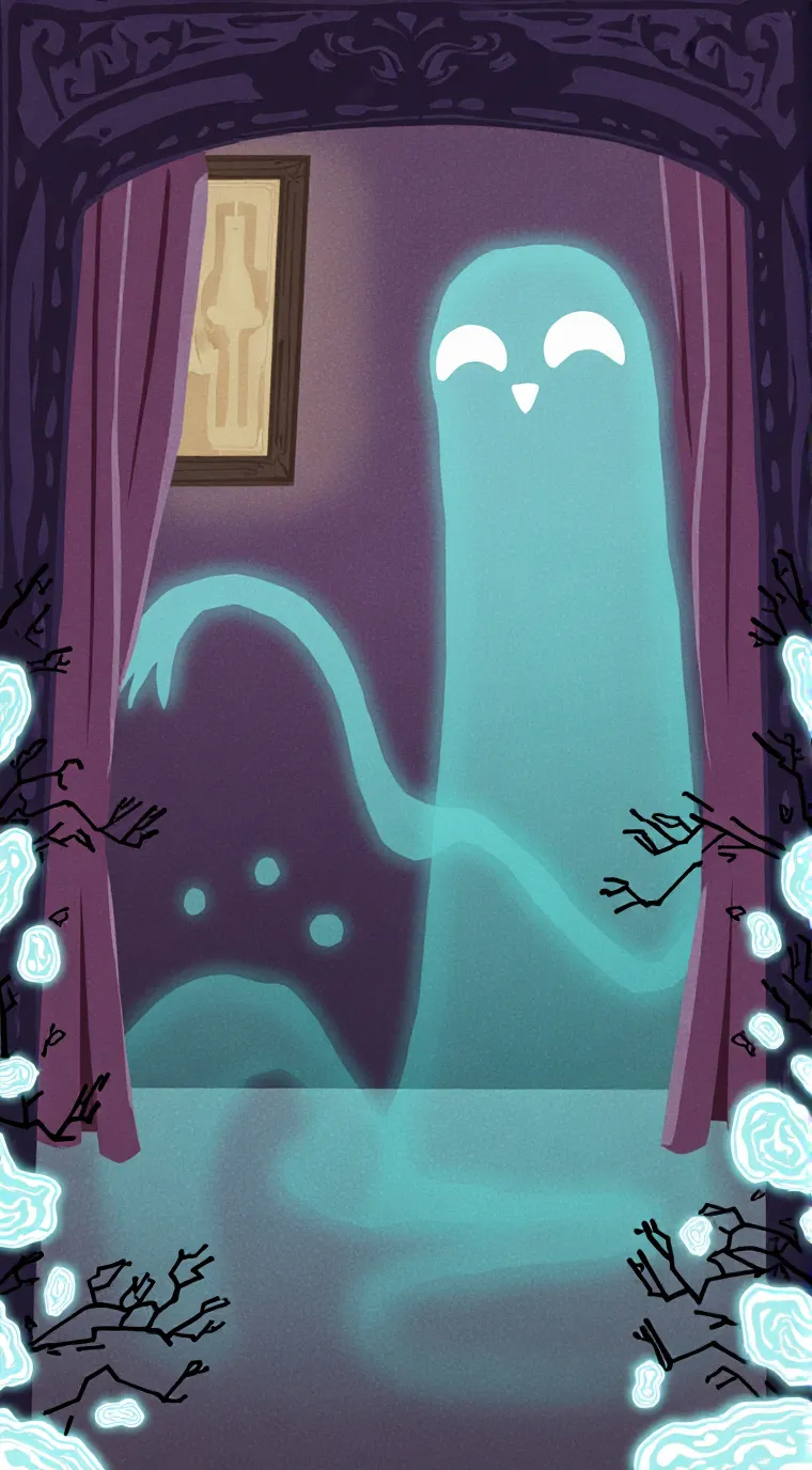 ai character: Funny ghost background