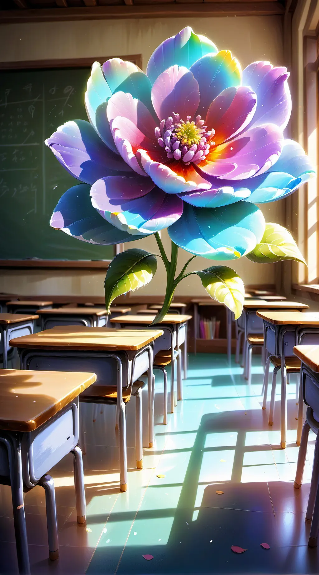 ai character: Dw school 🎒📚!  background