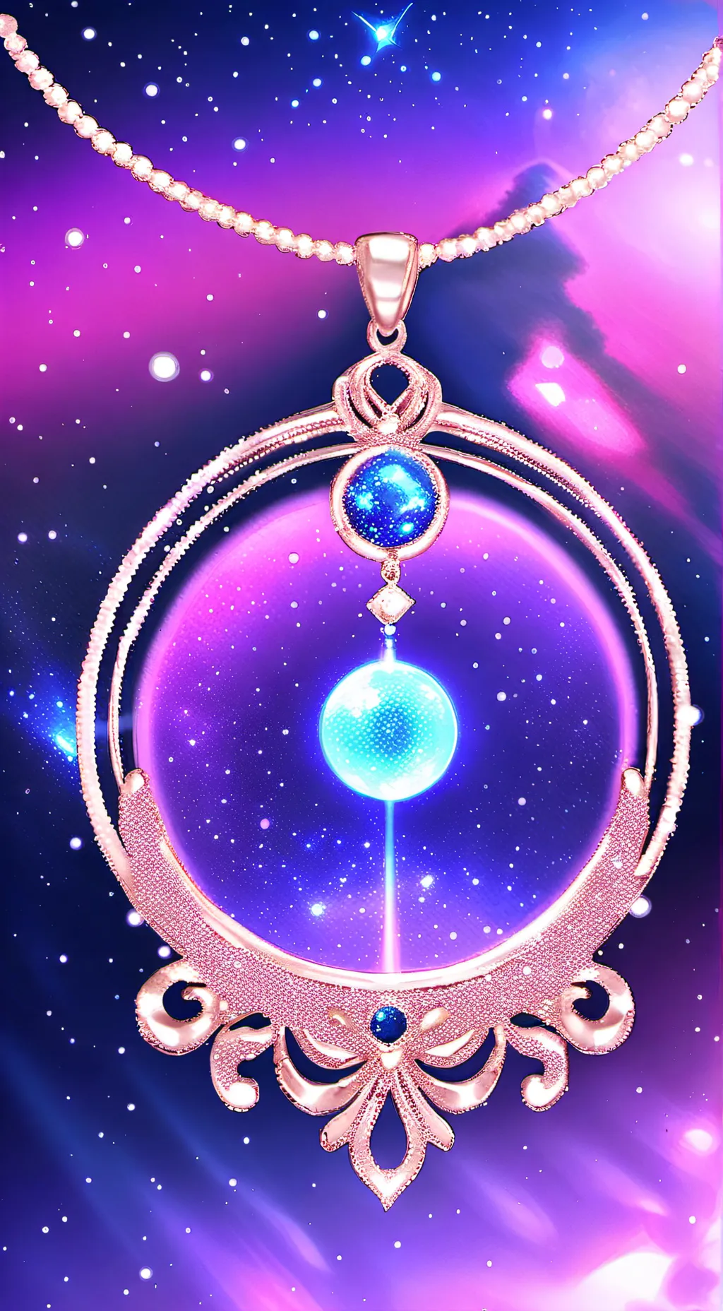 ai character: Hypnosis necklace background