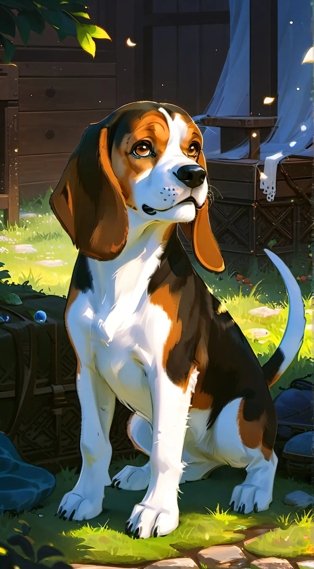 ai character: Sebastian's Beagle background