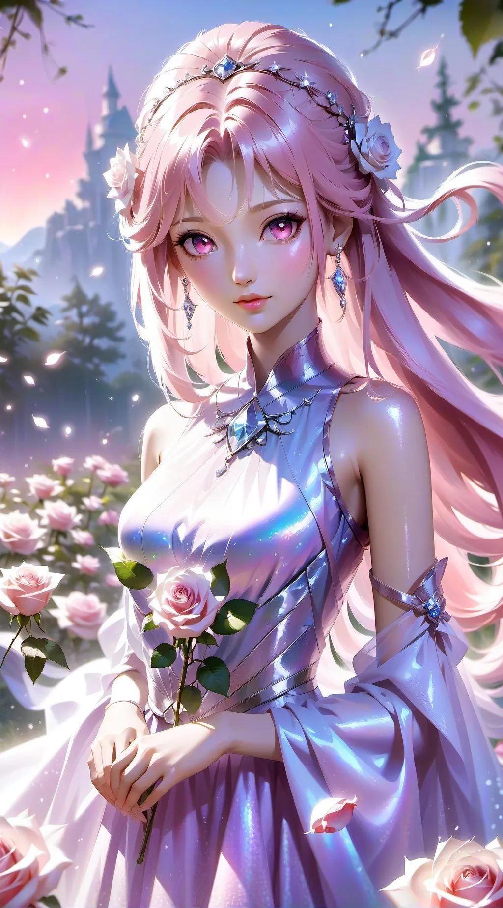 ai character: Rose background