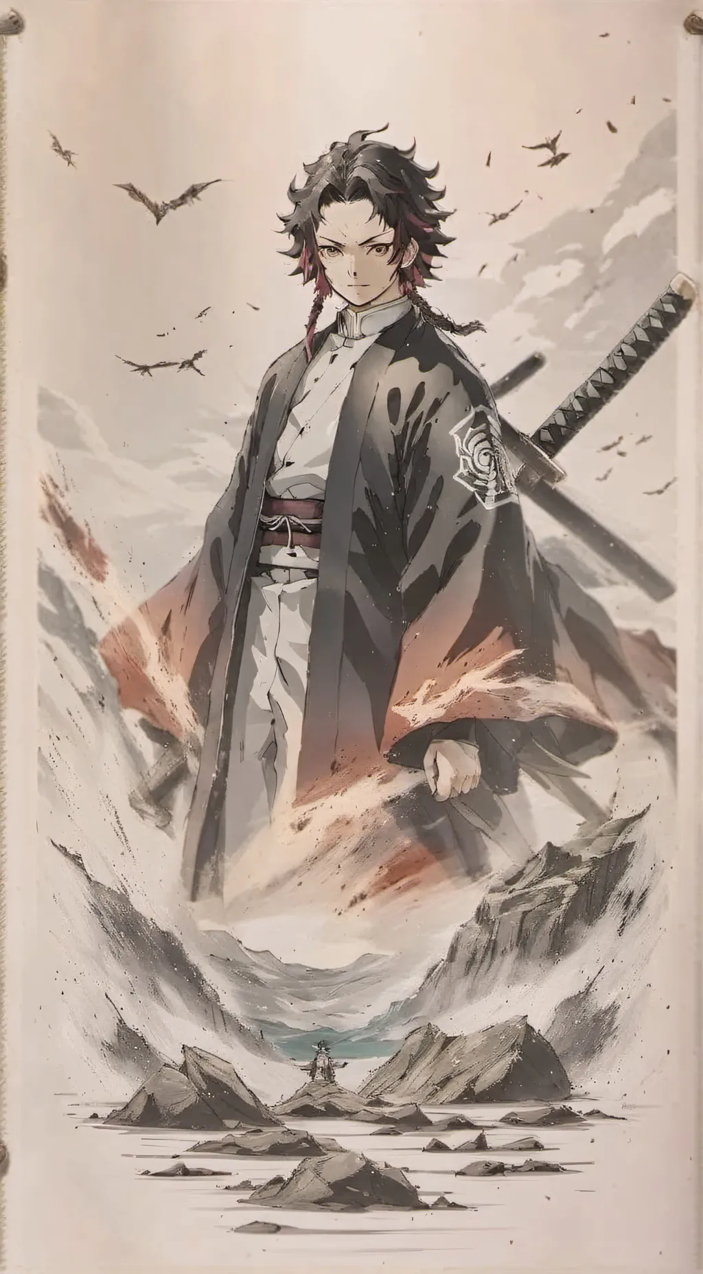 ai character: Demon slayer  background