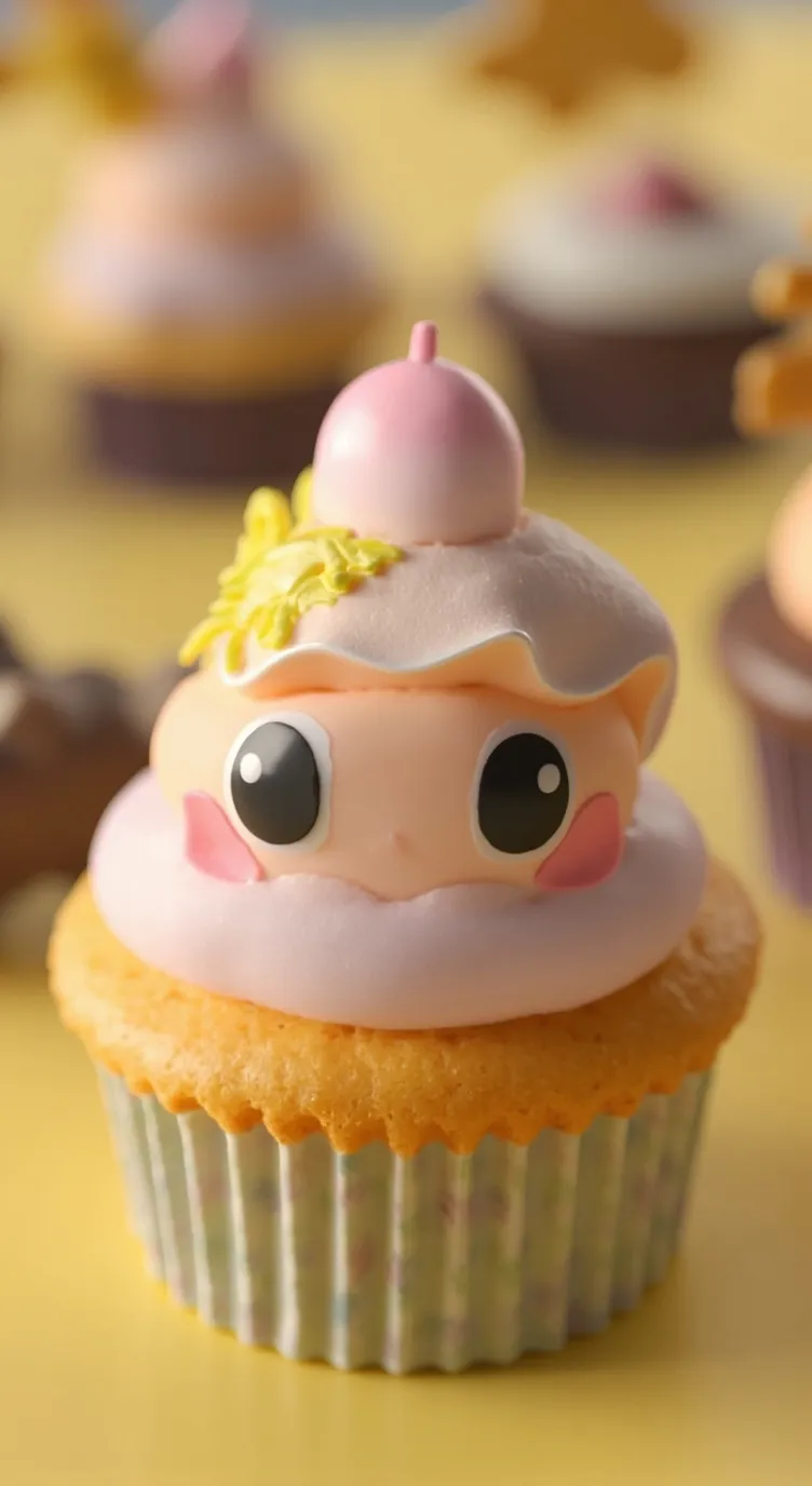 ai character: Niche cupcake  background